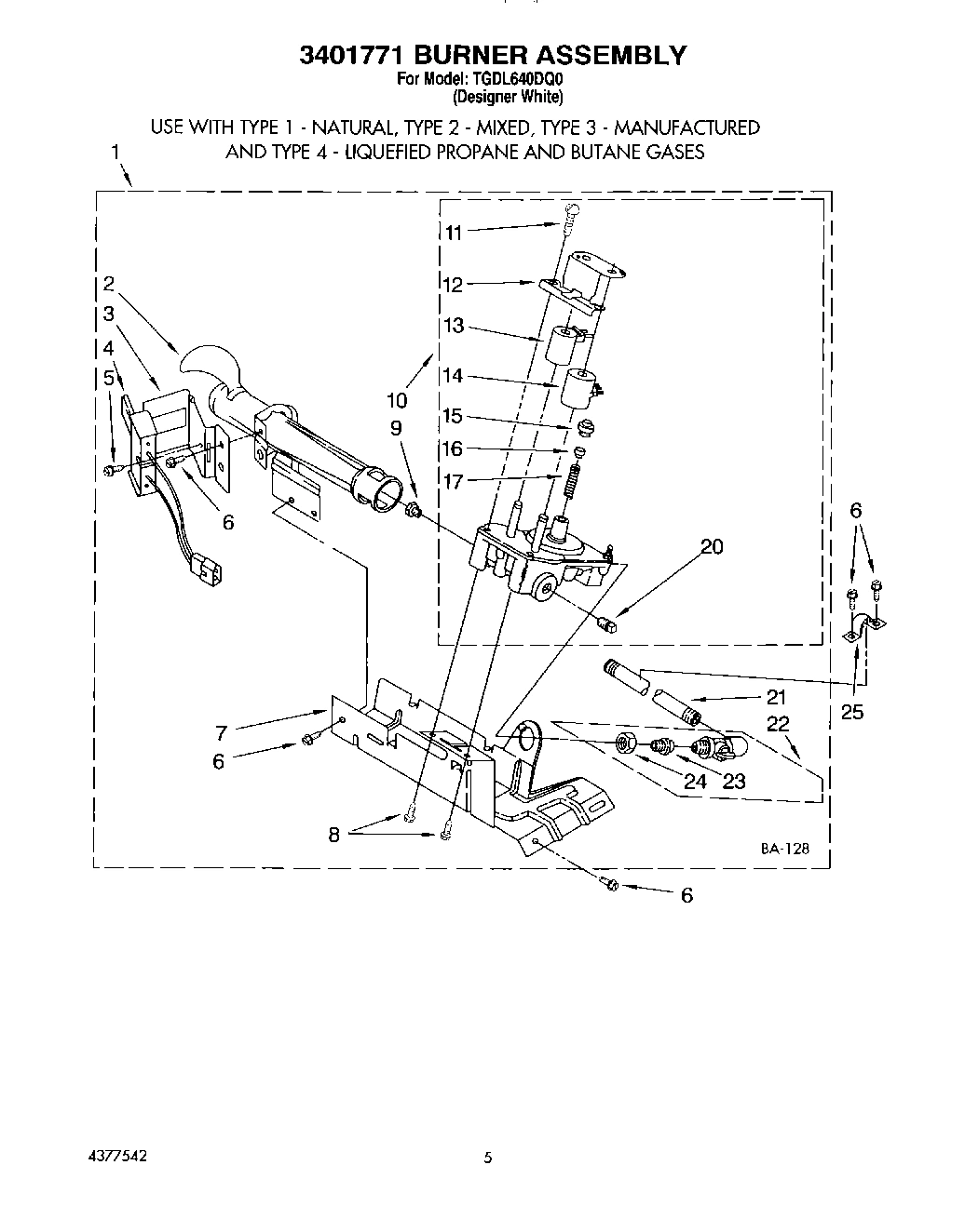 03 - 3401771 BURNER ASSEMBLY