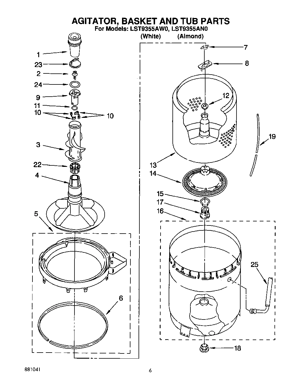 04 - AGITATOR, BASKET AND TUB
