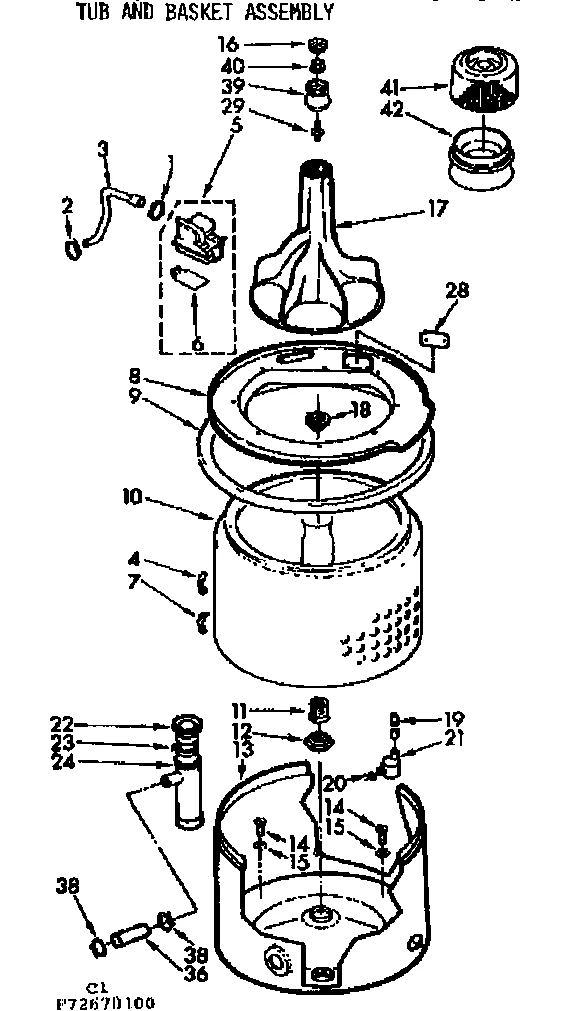 TUB AND BASKET ASSEMBLY