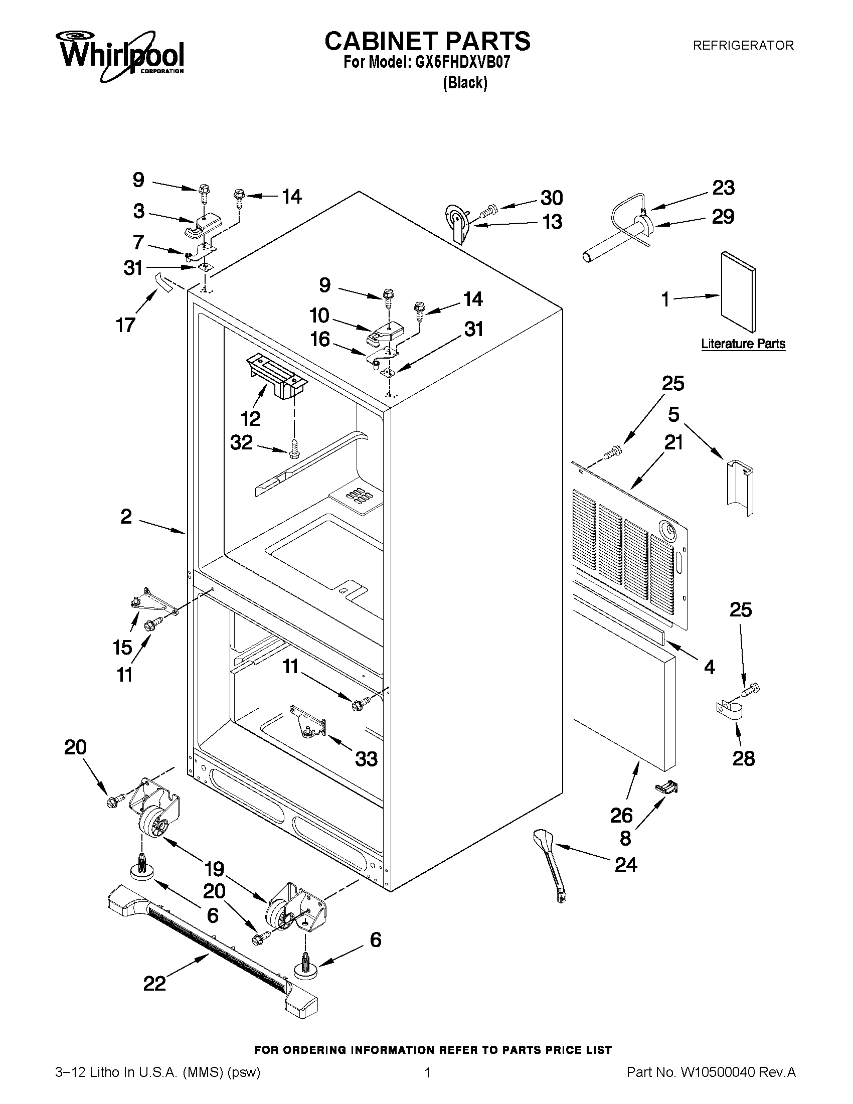 01 - CABINET PARTS