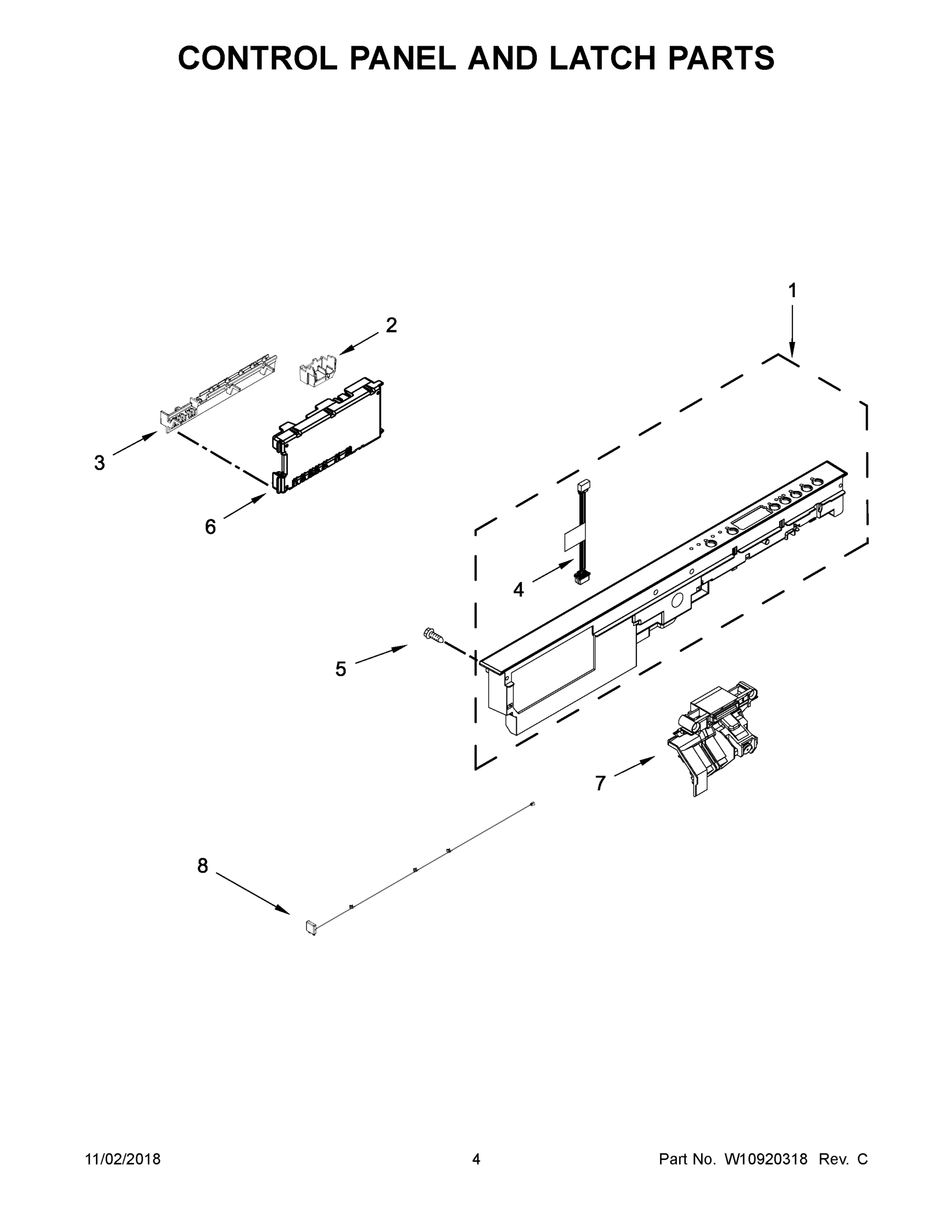 03 - CONTROL PANEL AND LATCH PARTS