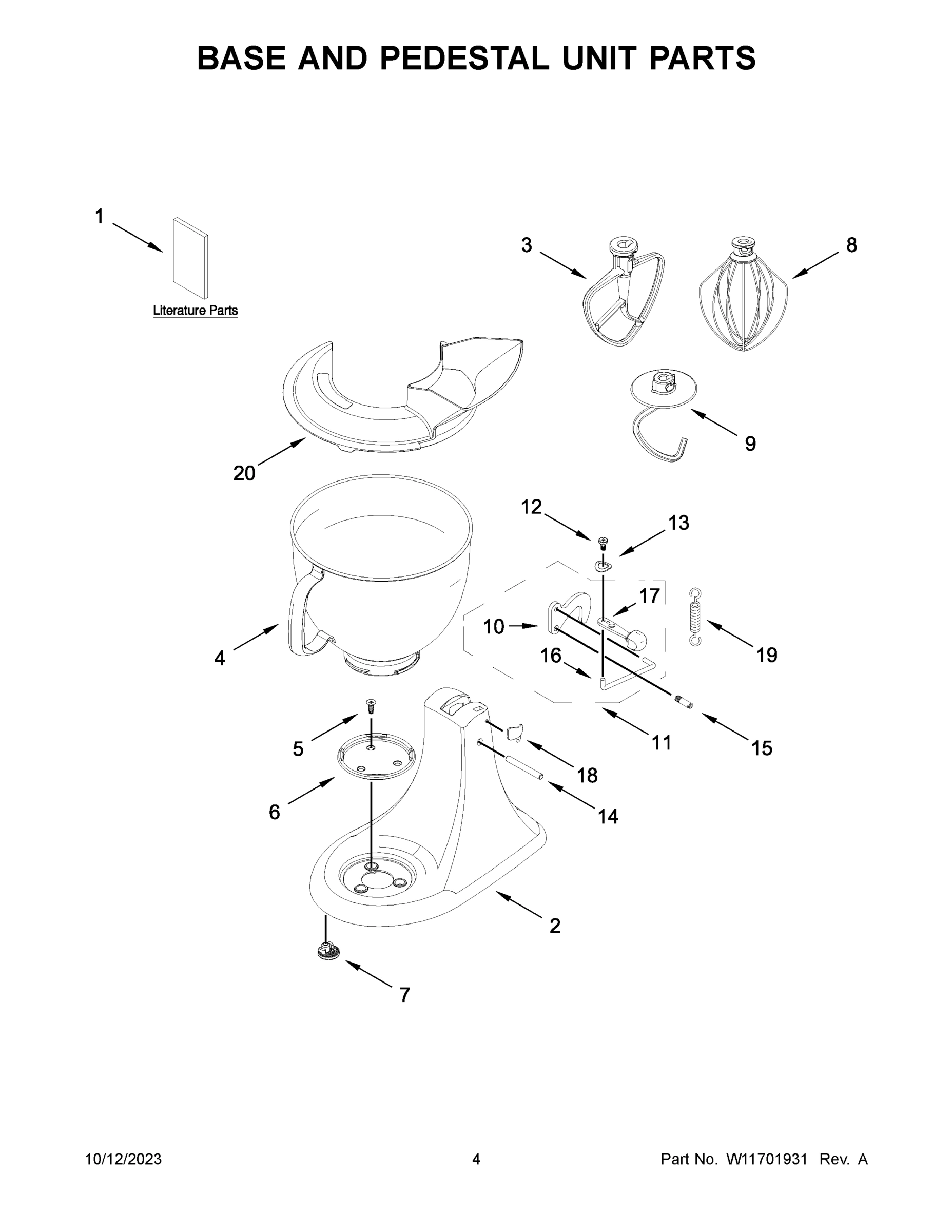 03 - BASE AND PEDESTAL UNIT PARTS