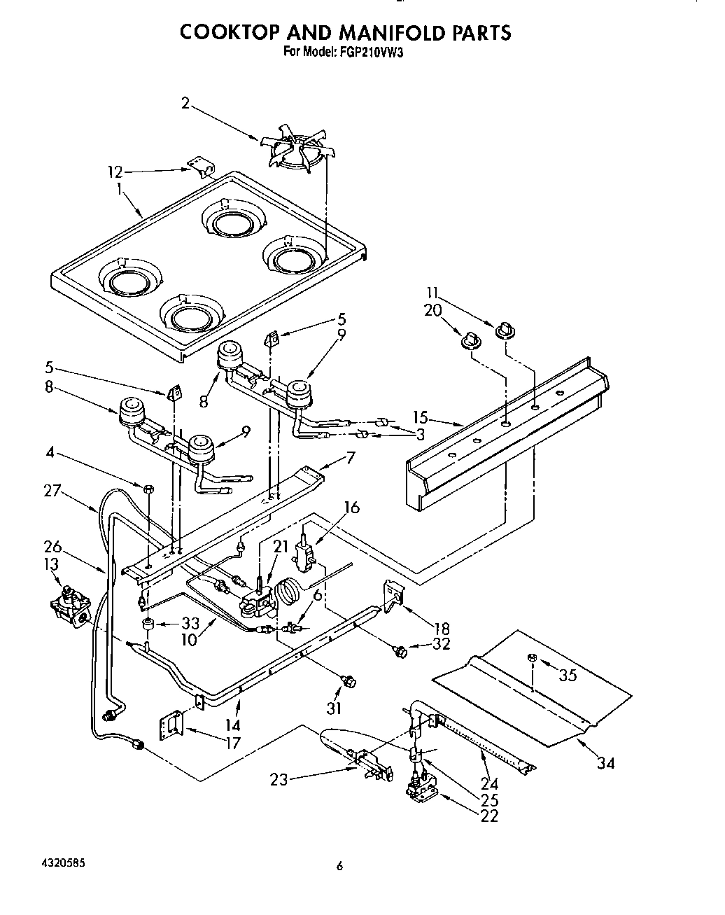 05 - COOKTOP AND MANIFOLD, LIT/OPTIONAL