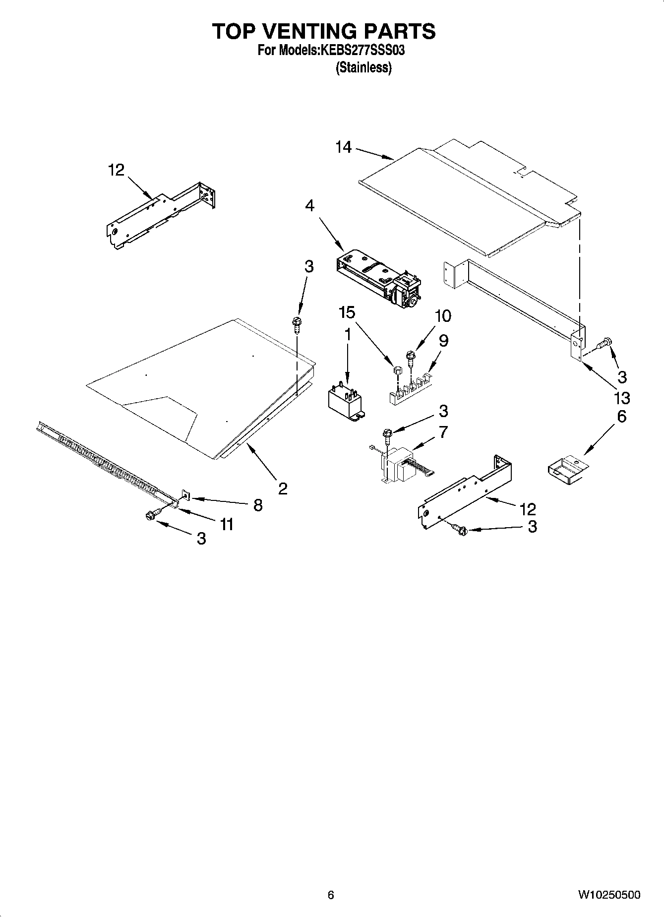 05 - TOP VENTING PARTS, OPTIONAL PARTS (NOT INCLUDED)