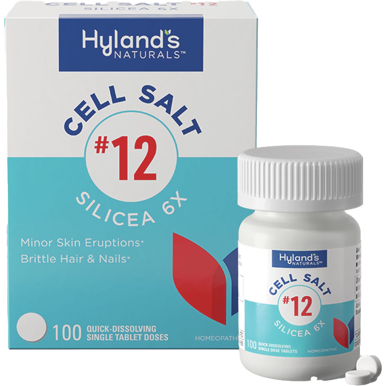 Hyland's Cell Salt #12 Silicea 6X | 100 Tabs | Skin Care