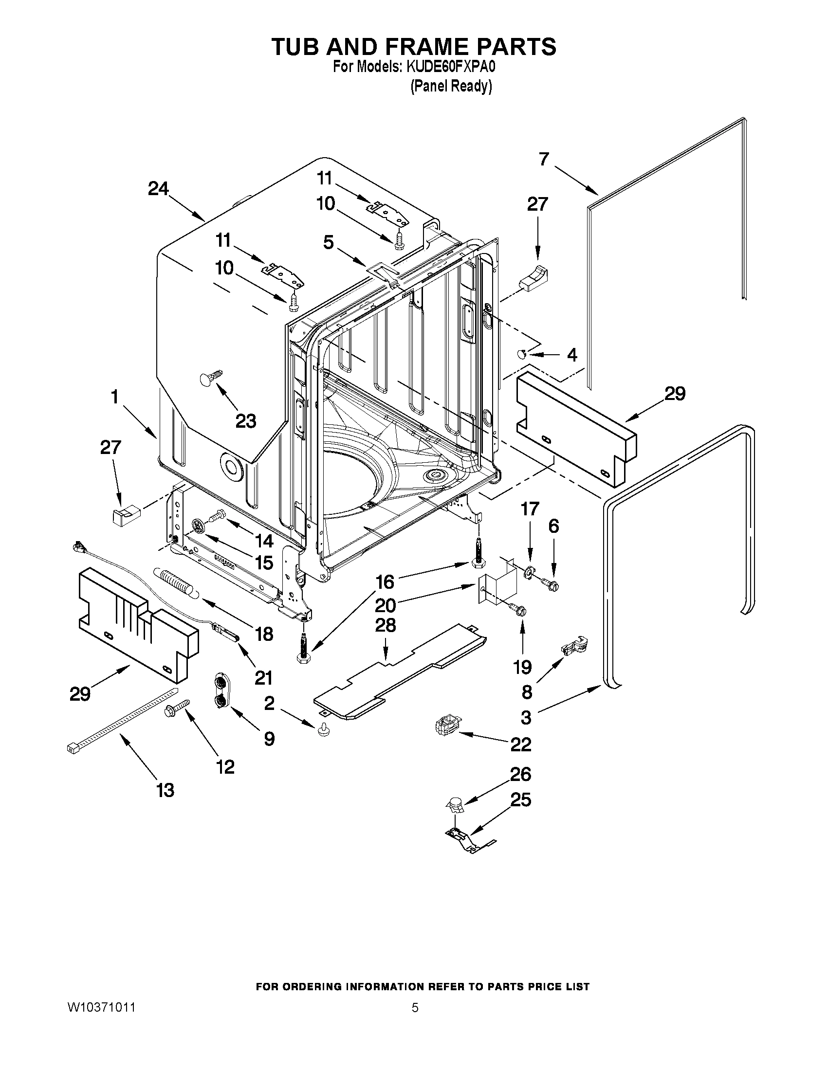 05 - TUB AND FRAME PARTS