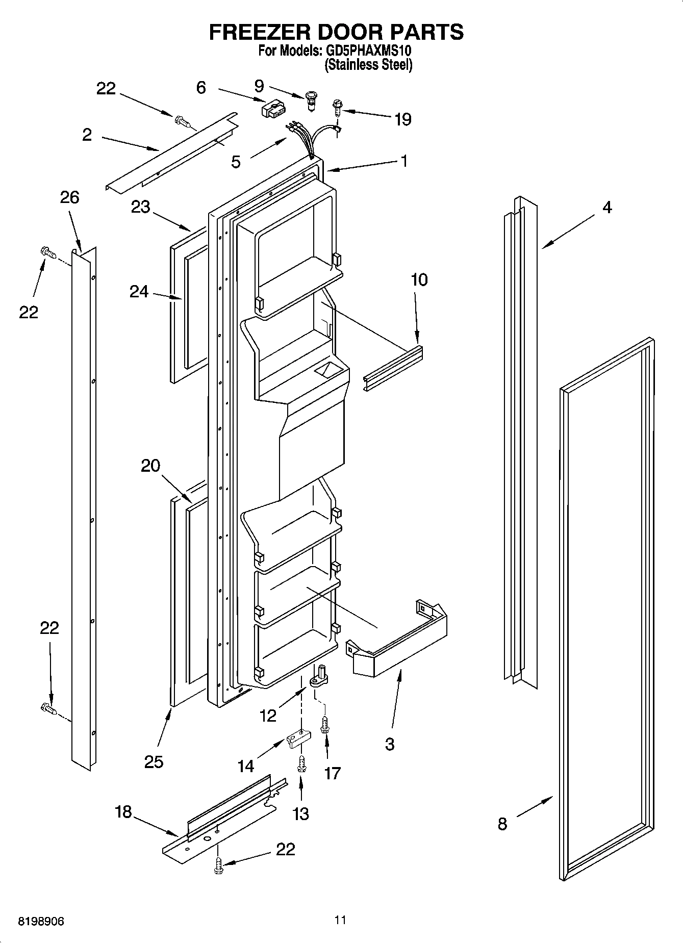 07 - FREEZER DOOR PARTS