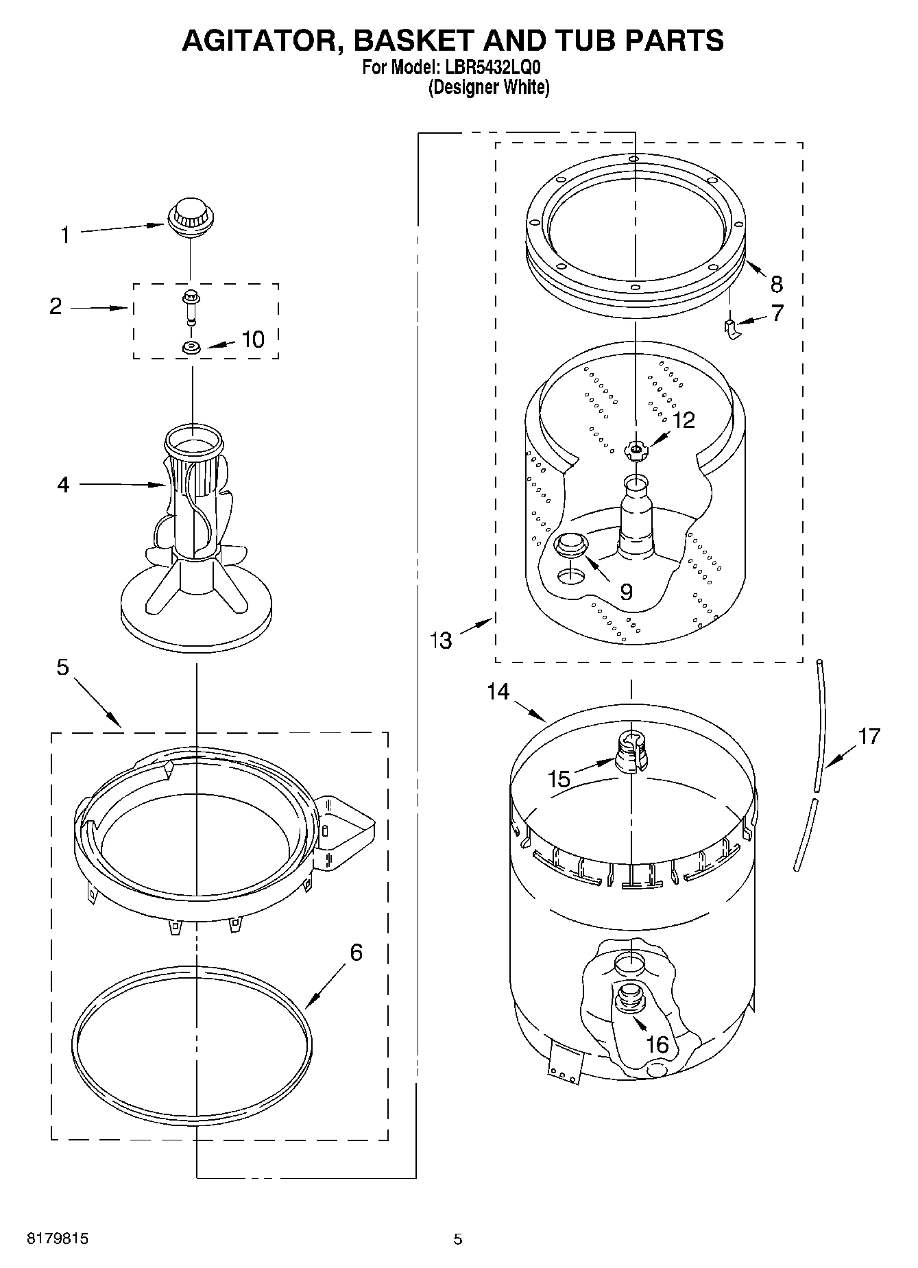 03 - AGITATOR, BASKET AND TUB