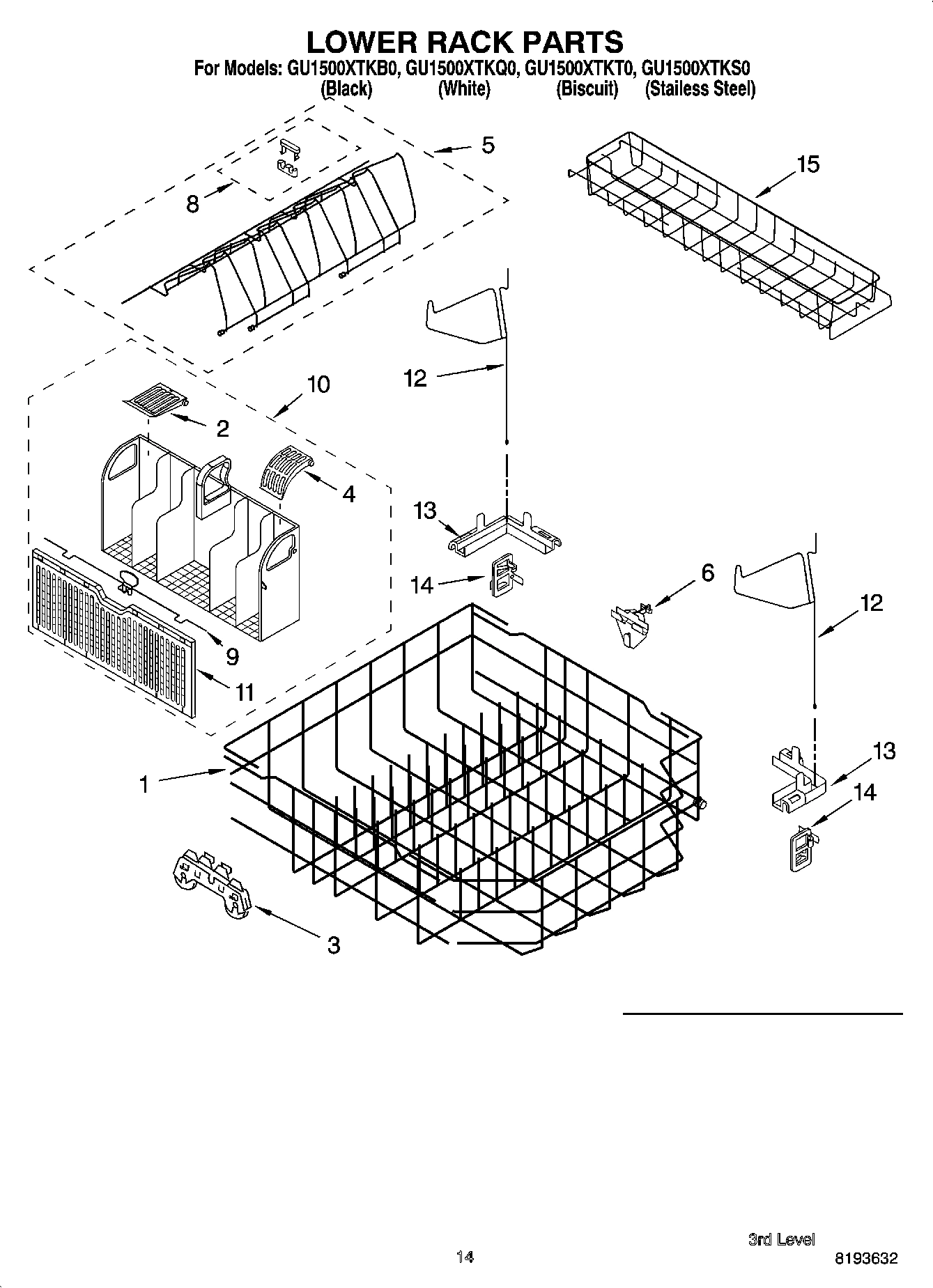 11 - LOWER RACK PARTS