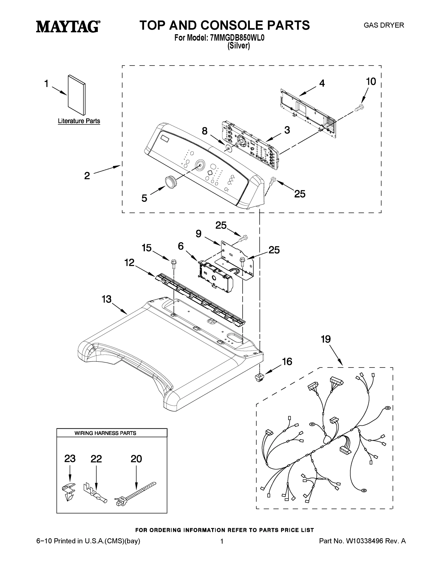 01 - TOP AND CONSOLE PARTS