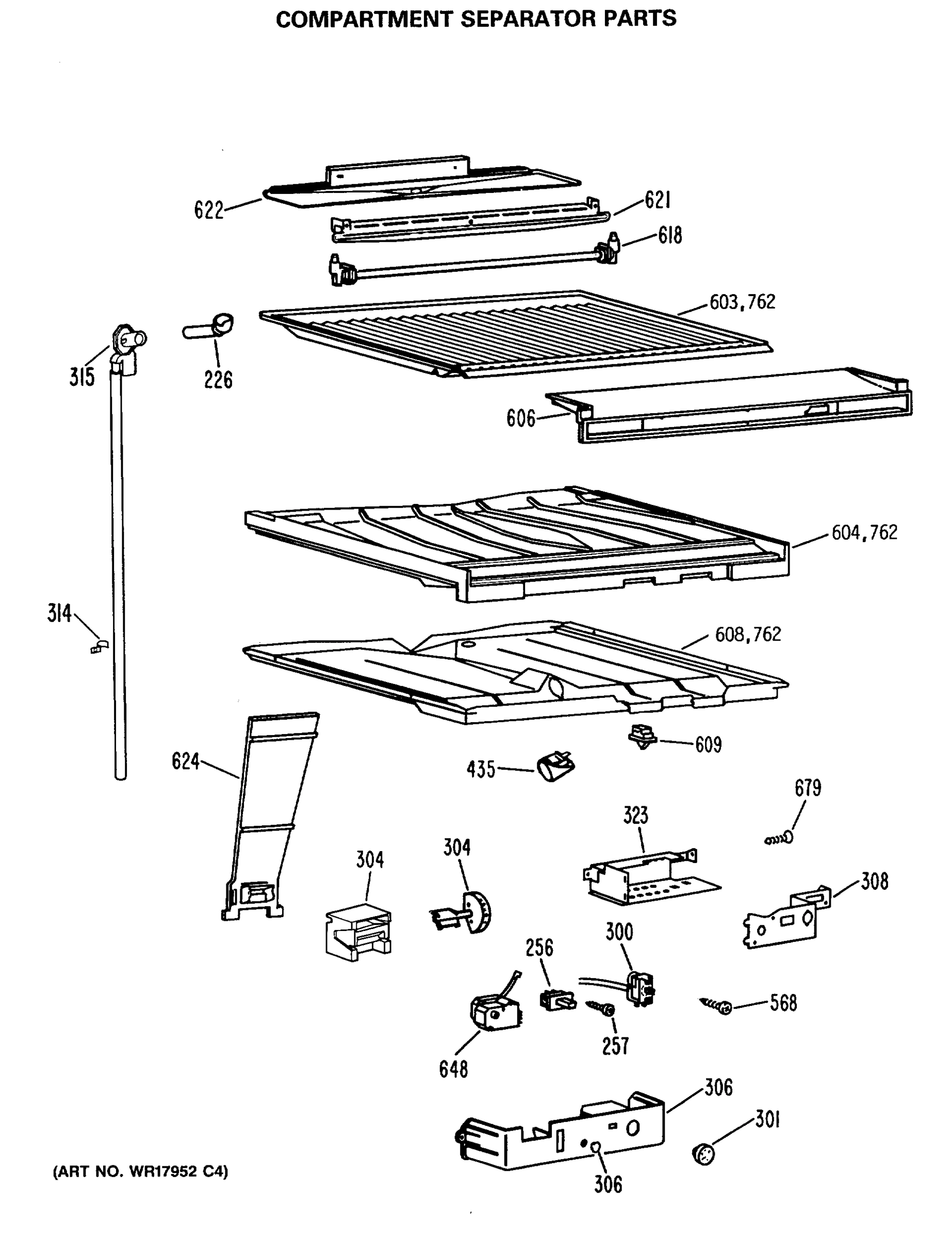 COMPARTMENT SEPARATOR PARTS