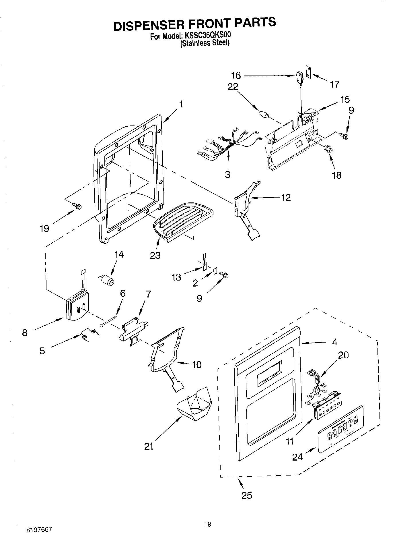 12 - DISPENSER FRONT
