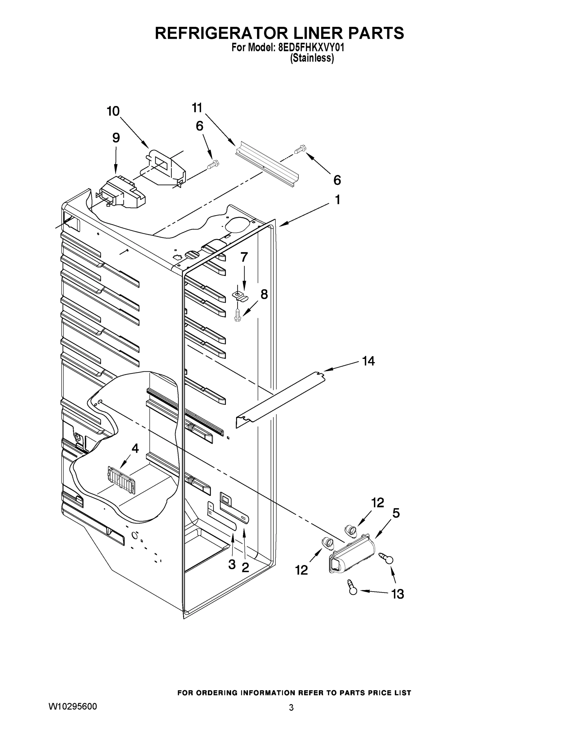 02 - REFRIGERATOR LINER PARTS