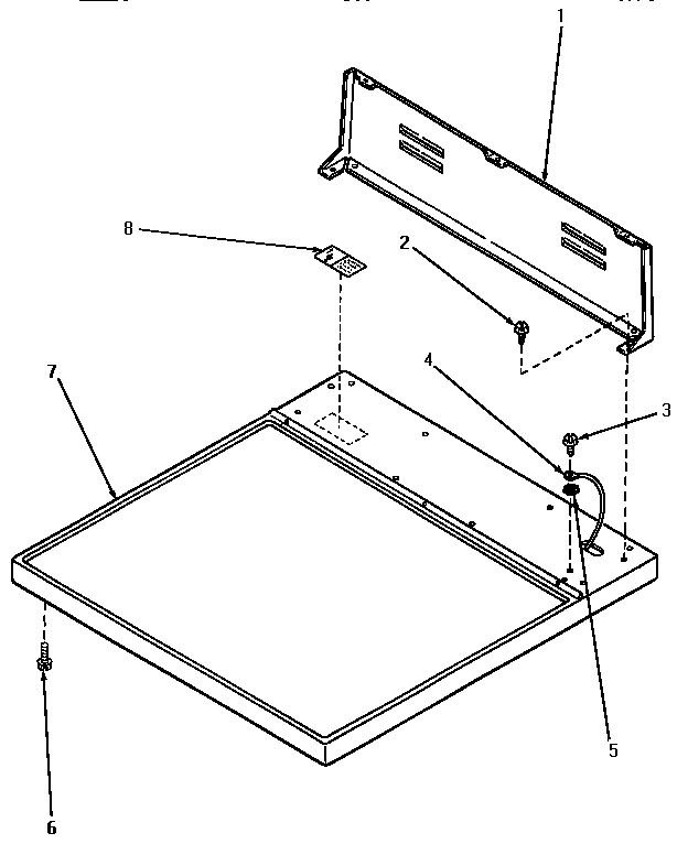 01 - CABINET TOP & CONTROL HOOD REAR PANEL