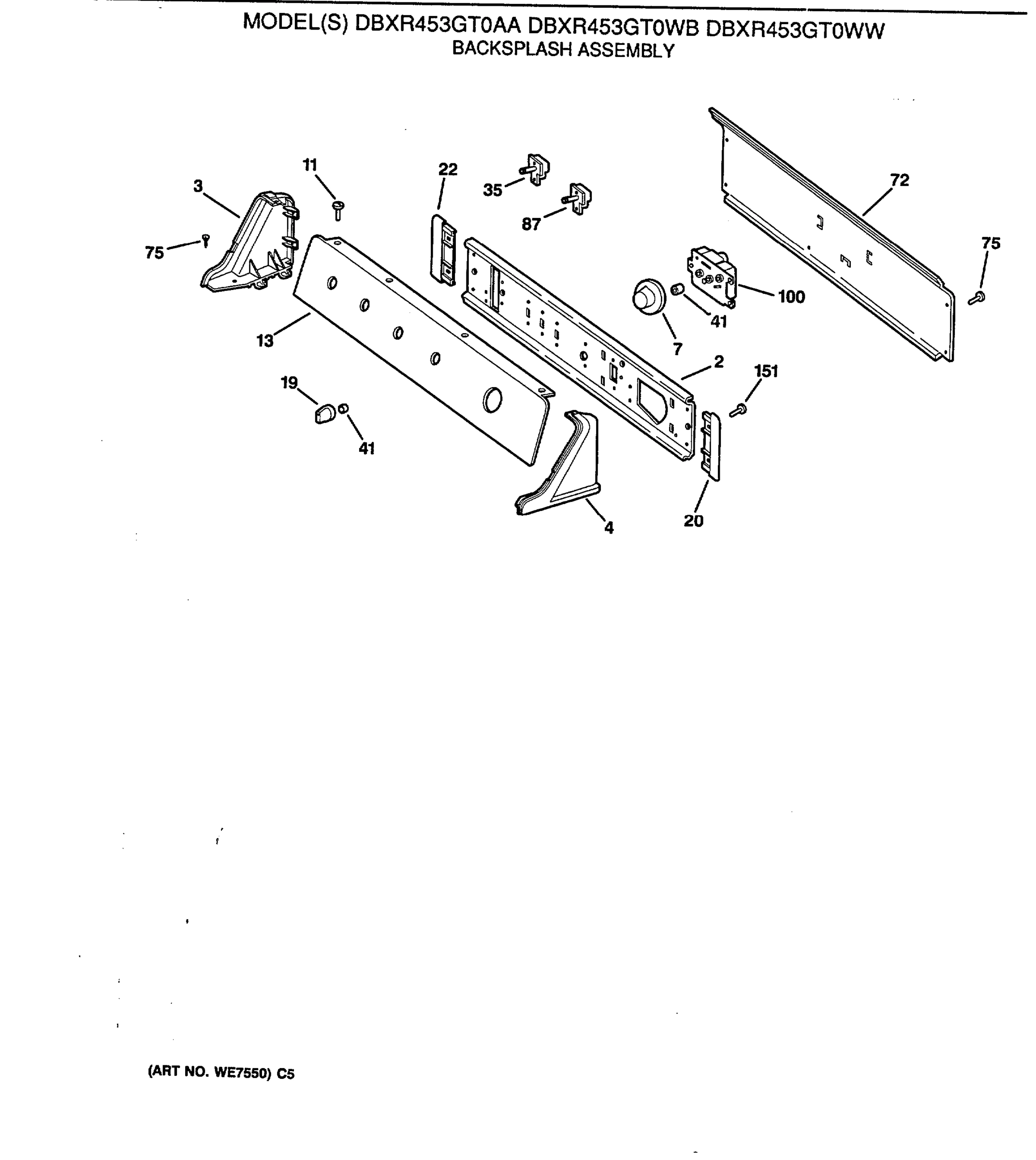 BACKSPLASH ASSEMBLY