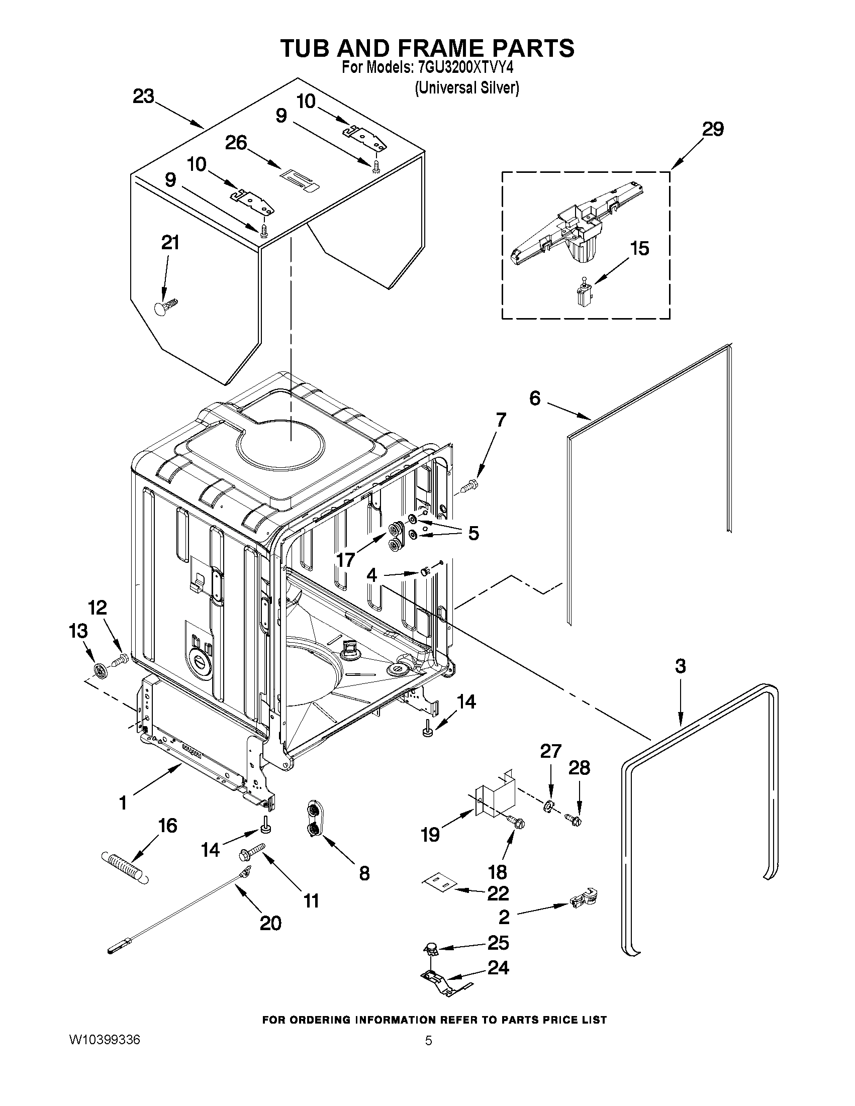 05 - TUB AND FRAME PARTS