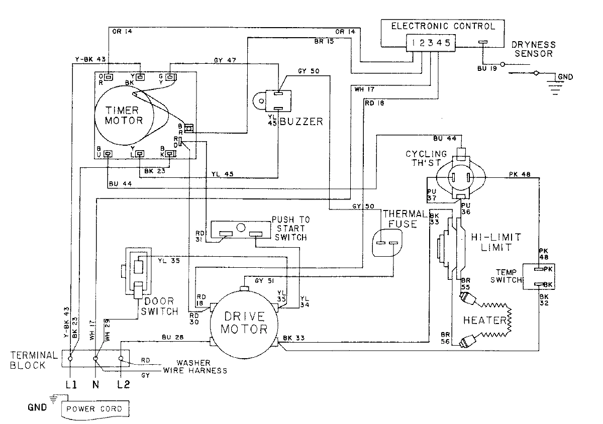 16 - WIRING INFORMATION-DRYER-CANADA