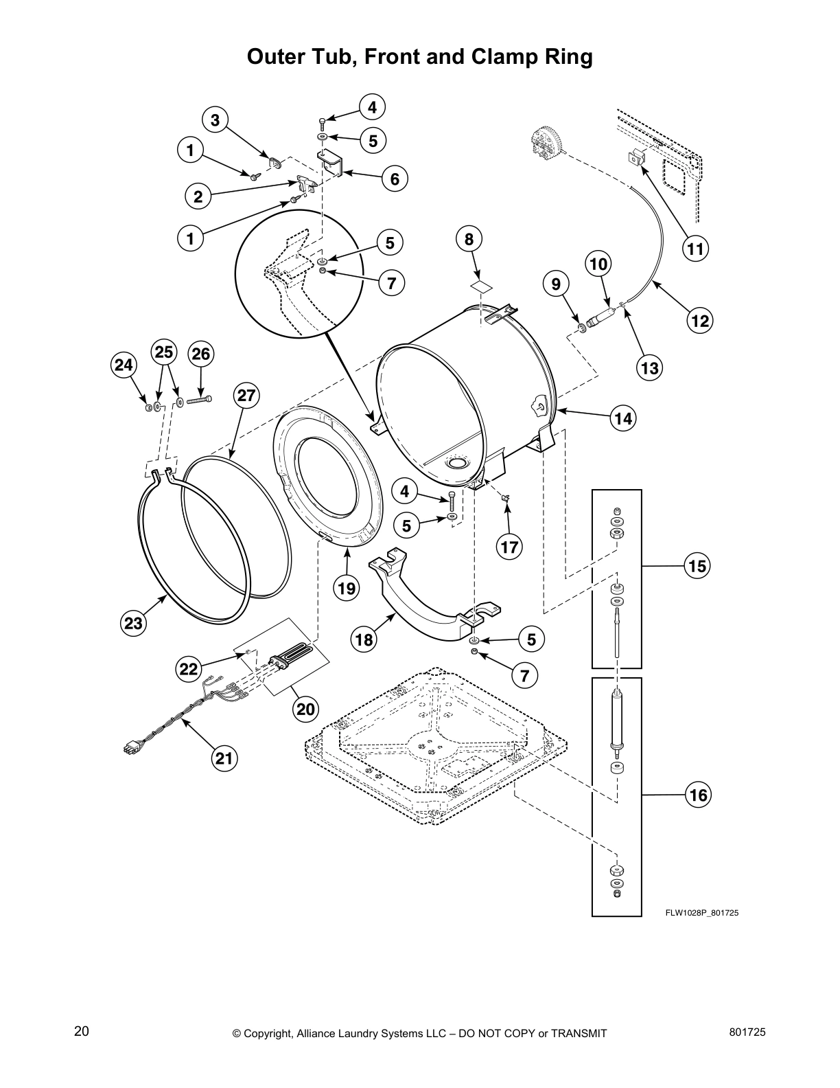 Outer Tub, Front and Clamp Ring
