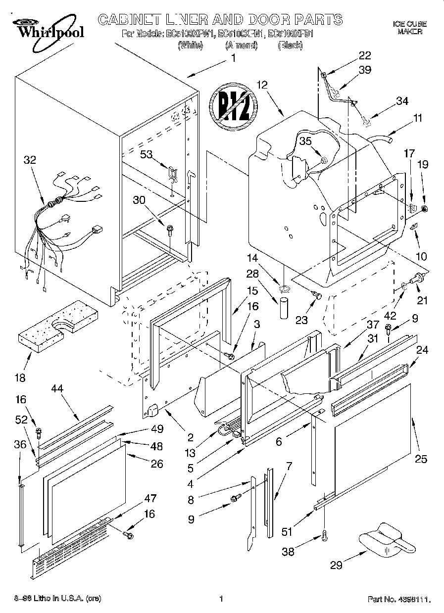 01 - CABINET LINER AND DOOR