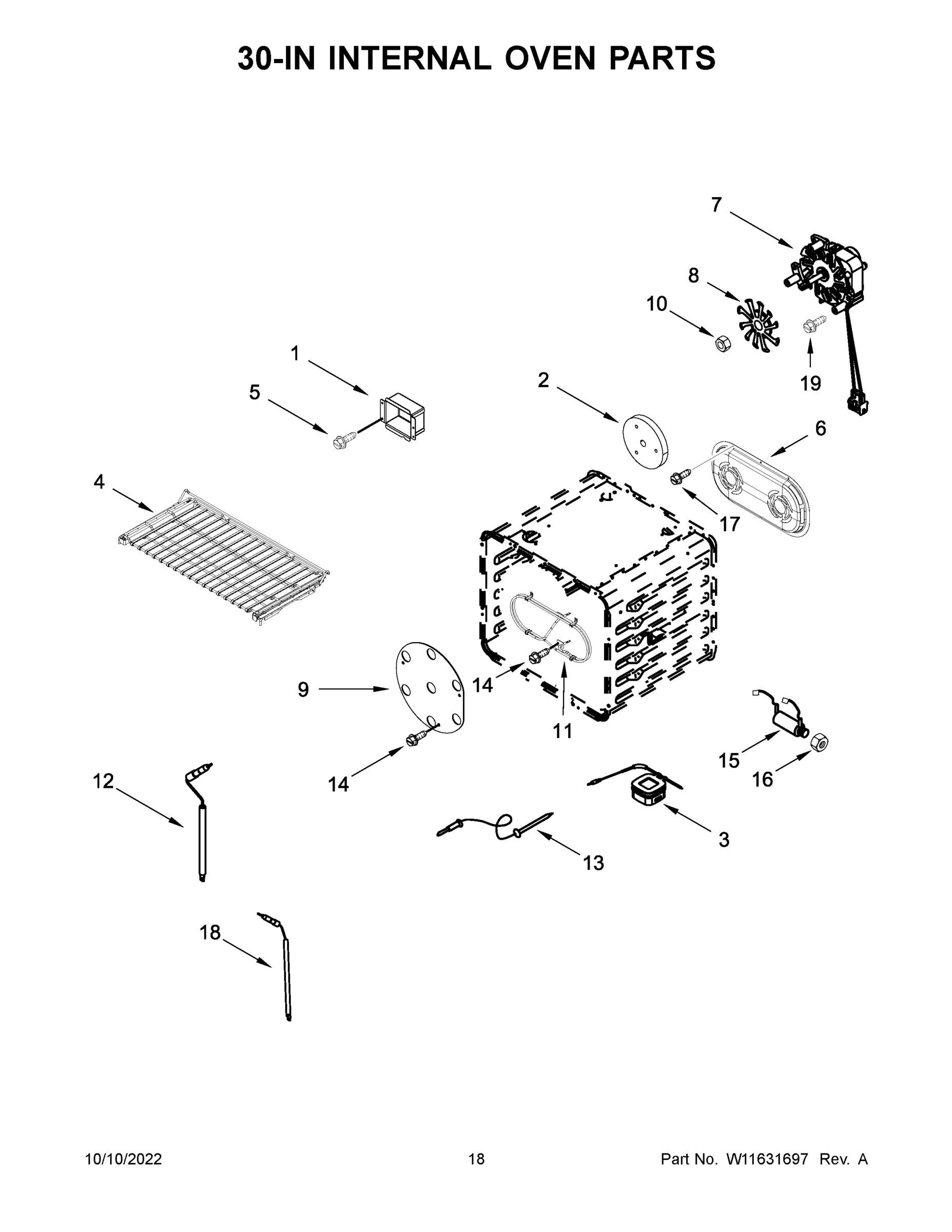 10 - 30-IN INTERNAL OVEN PARTS
