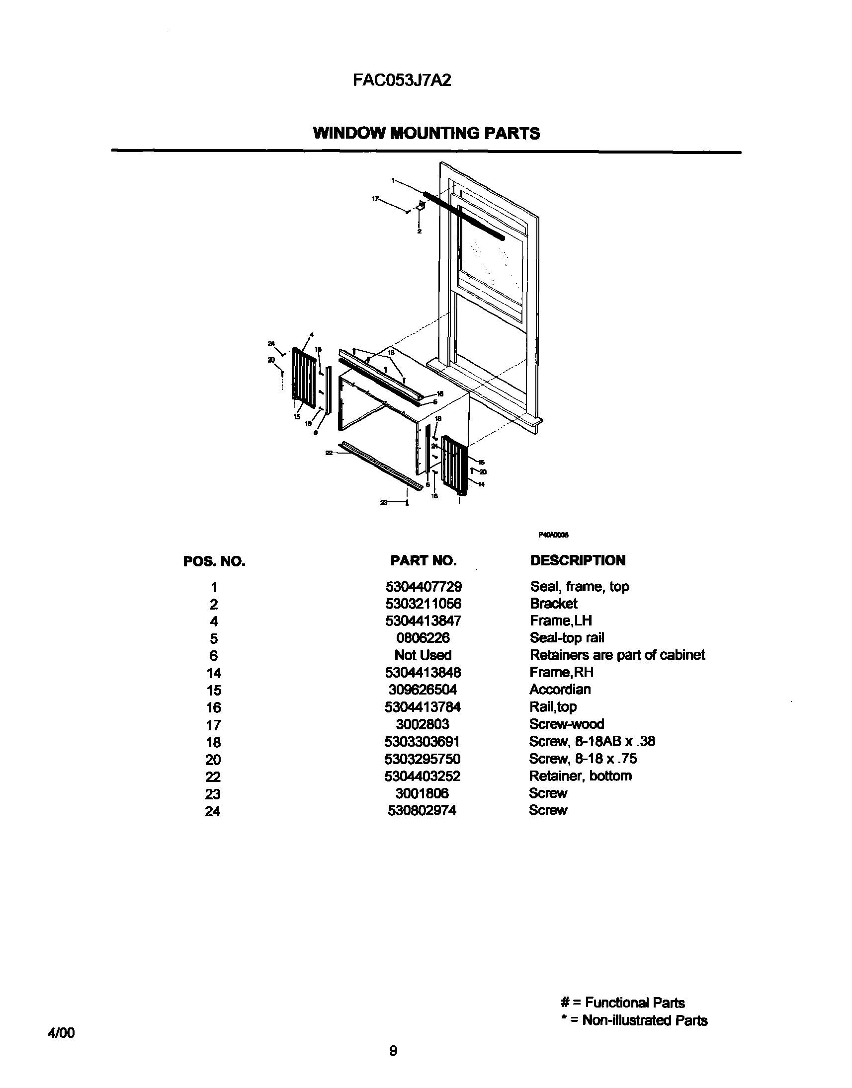 09 - WINDOW MOUNTING PARTS