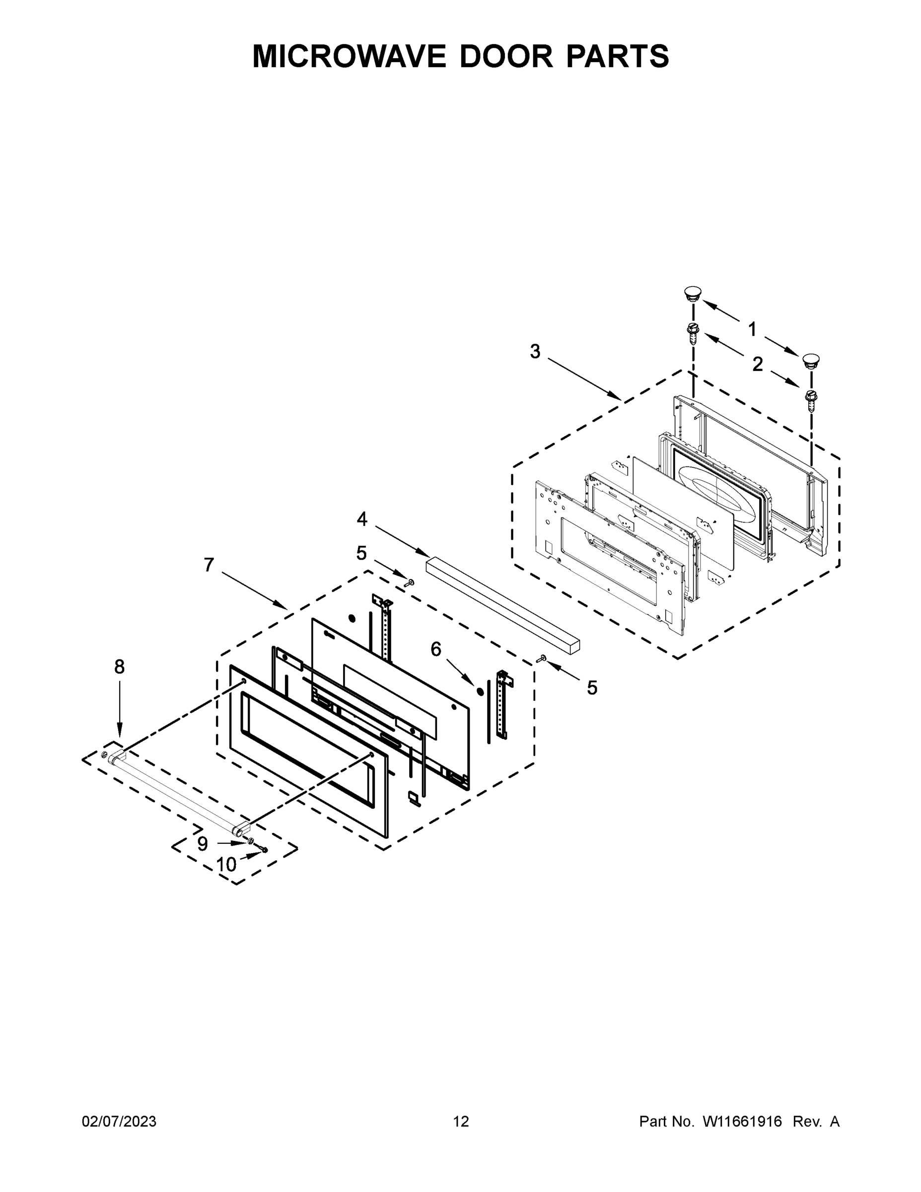 07 - MICROWAVE DOOR PARTS