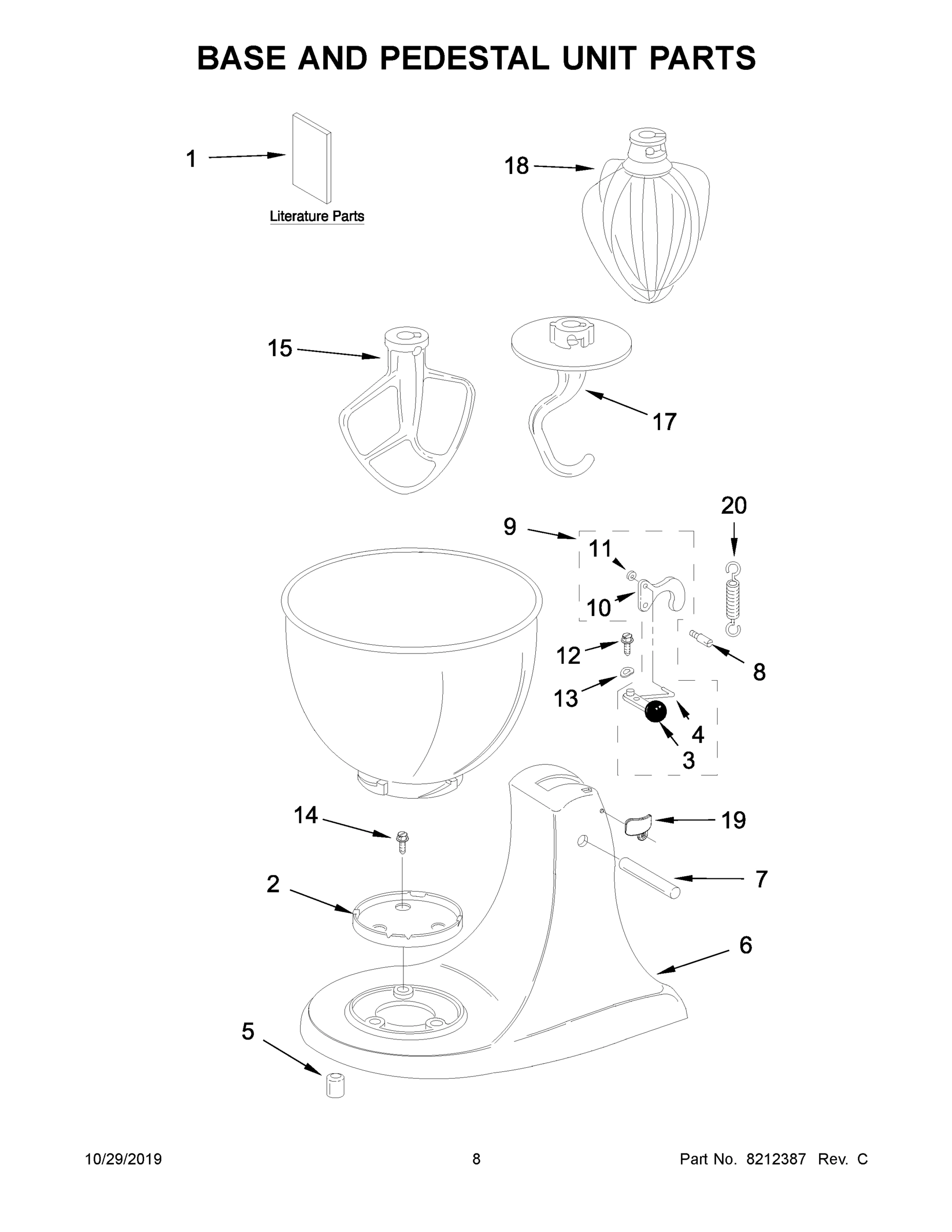 05 - BASE AND PEDESTAL UNIT PARTS
