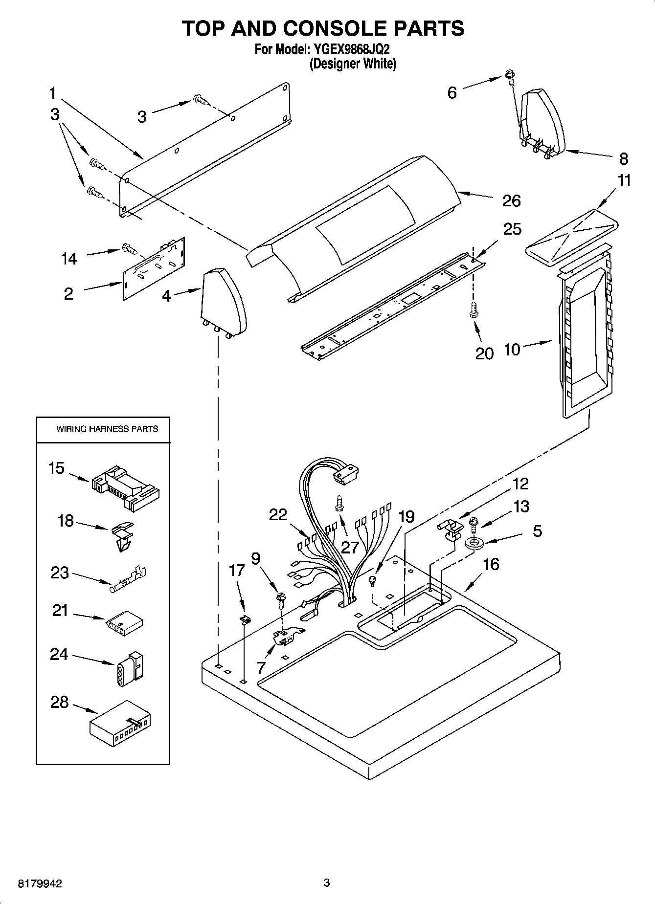 02 - TOP AND CONSOLE PARTS