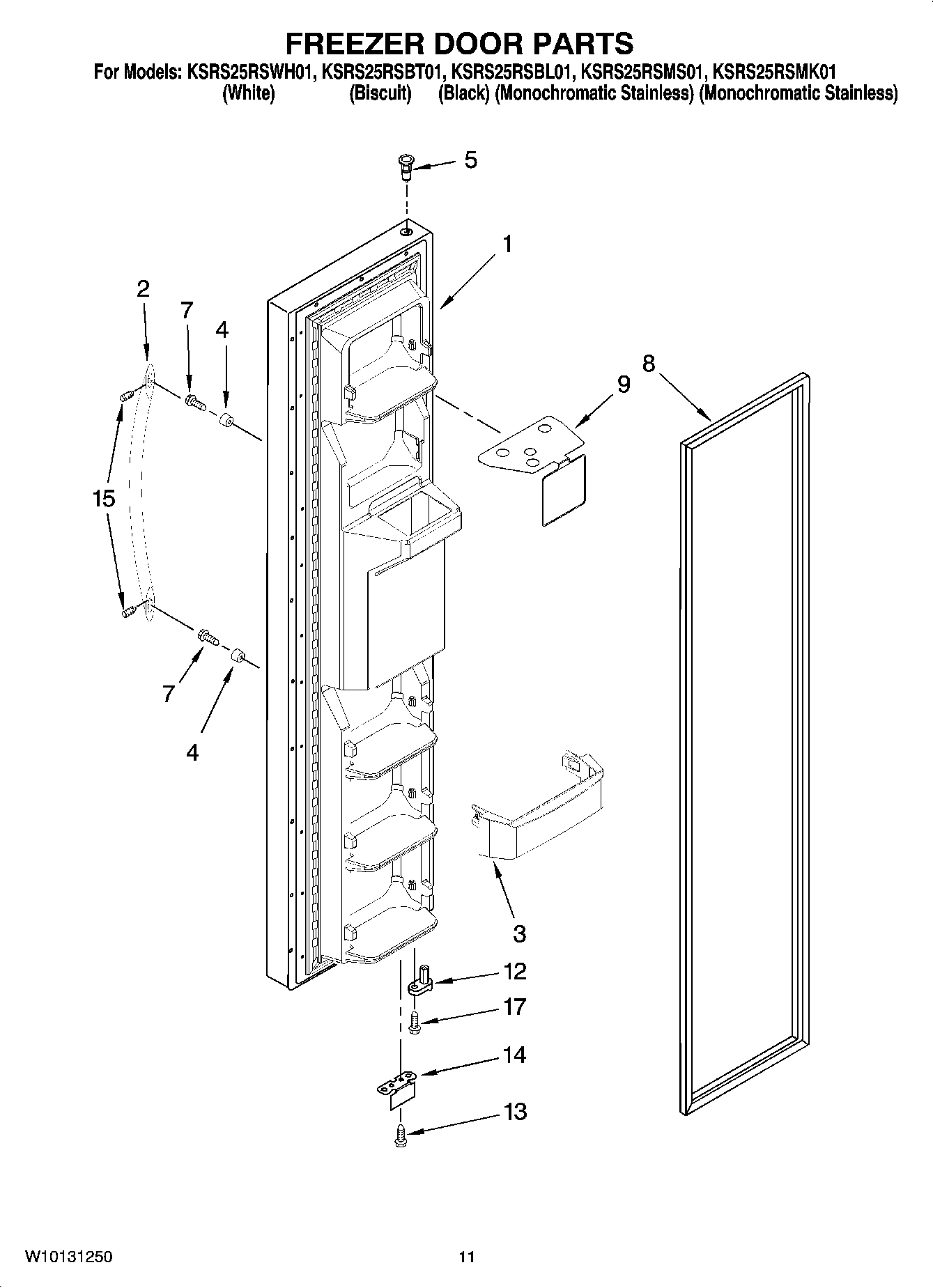 07 - FREEZER DOOR PARTS