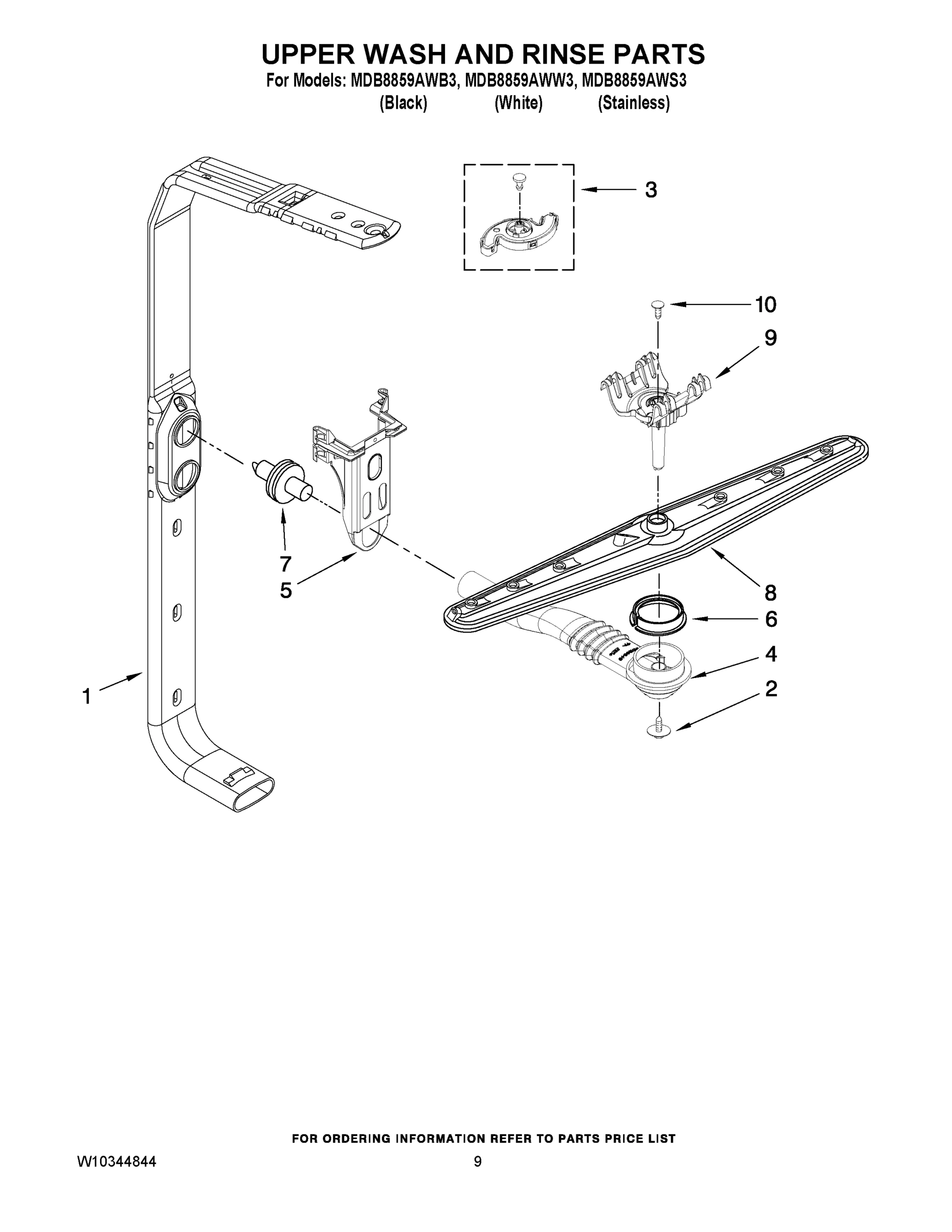07 - UPPER WASH AND RINSE PARTS