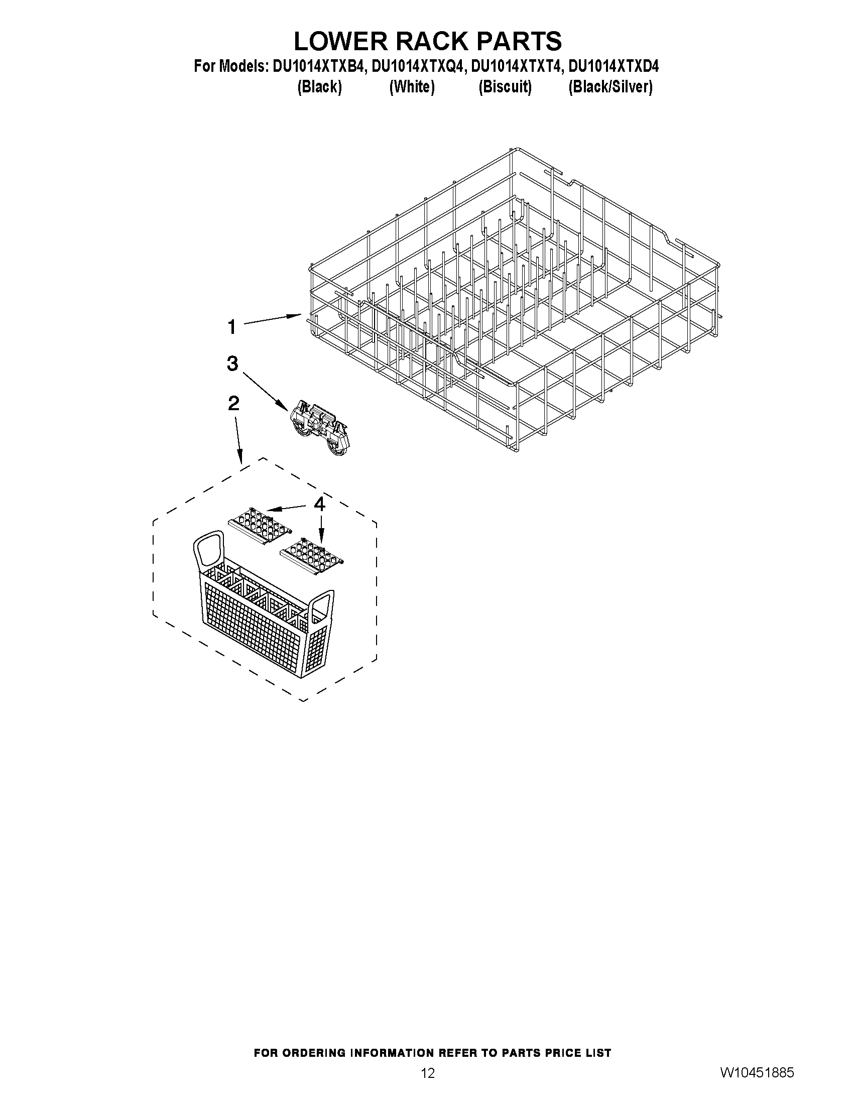 10 - LOWER RACK PARTS