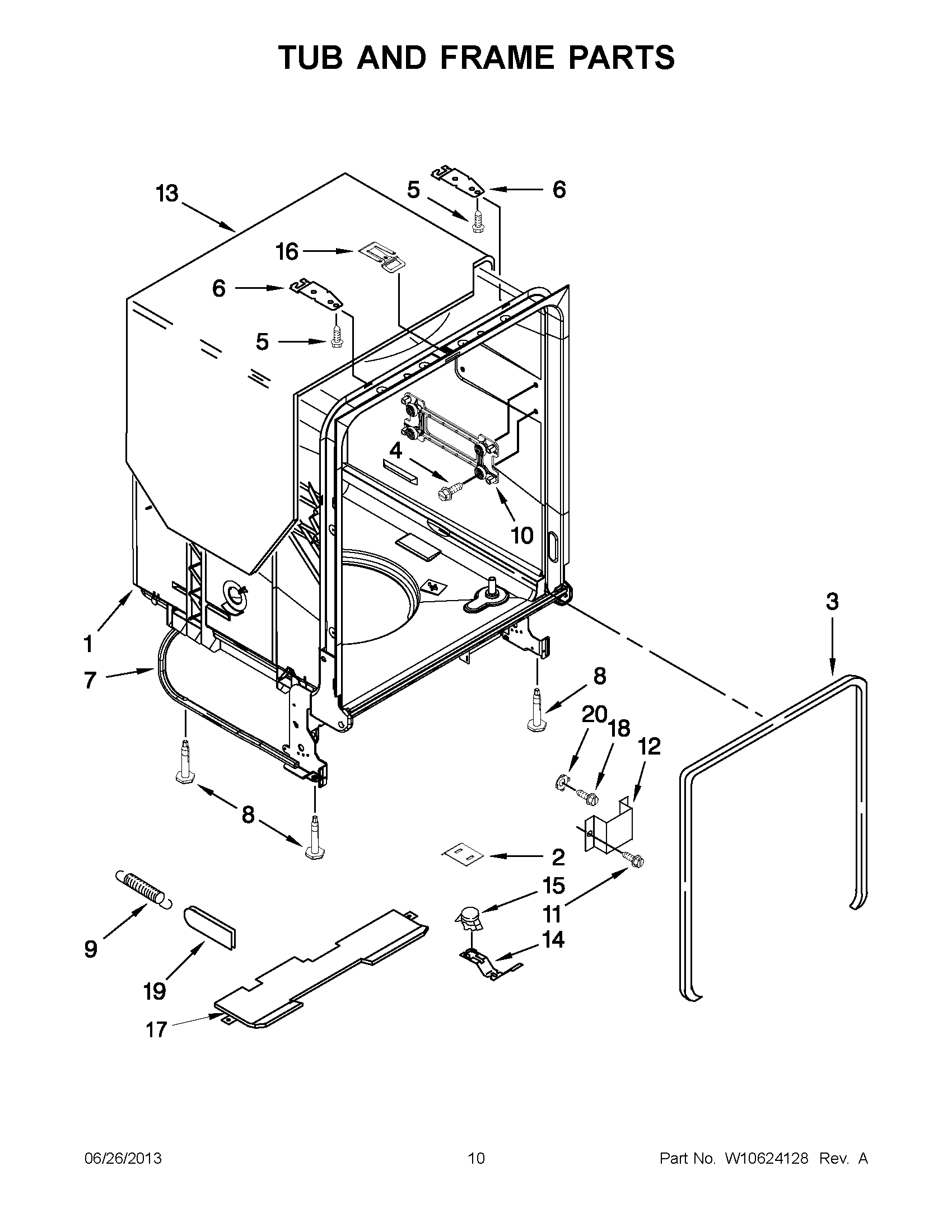 05 - TUB AND FRAME PARTS