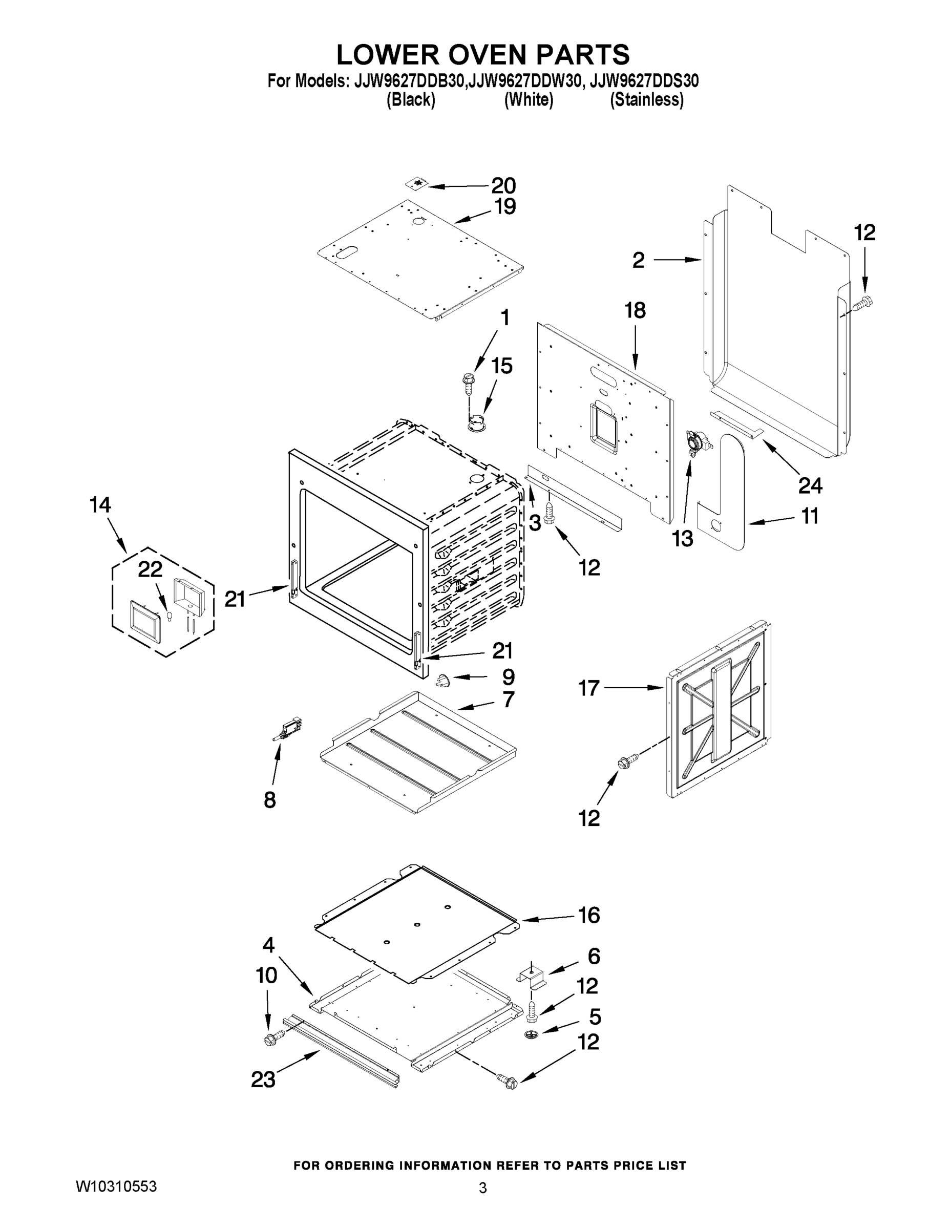 02 - LOWER OVEN PARTS