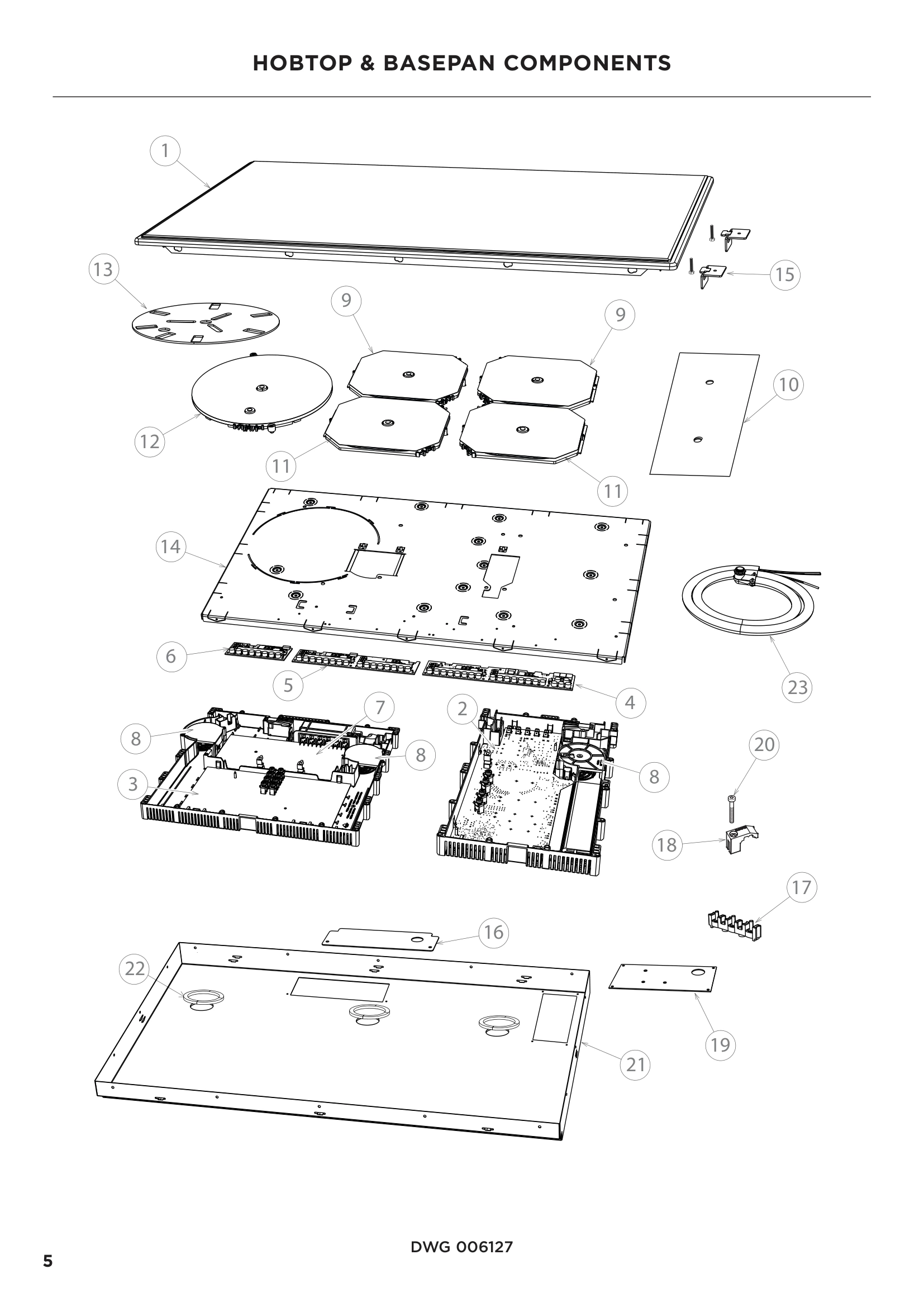 HOBTOP & BASEPAN COMPONENTS