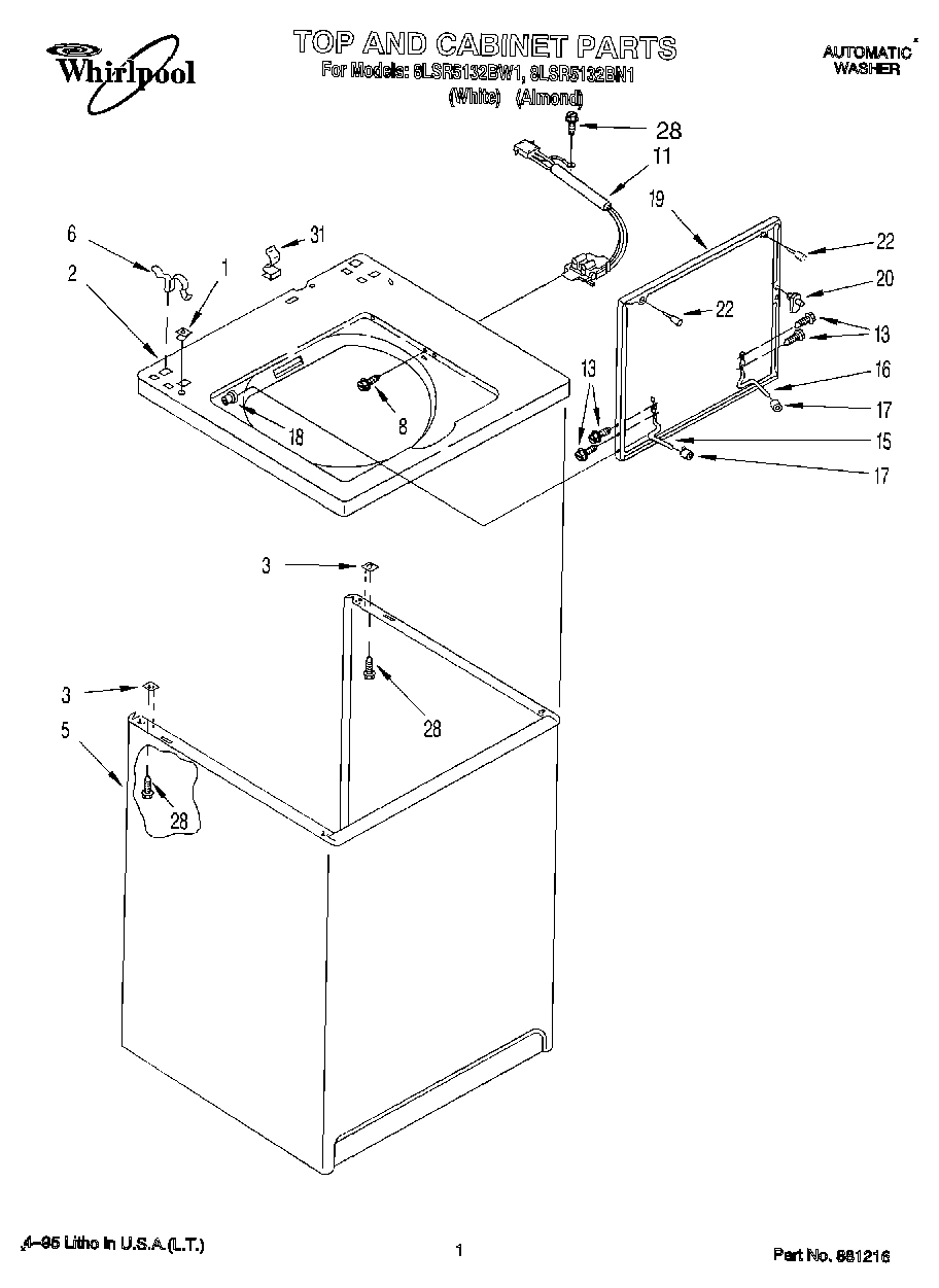 01 - TOP AND CABINET, LIT/OPTIONAL