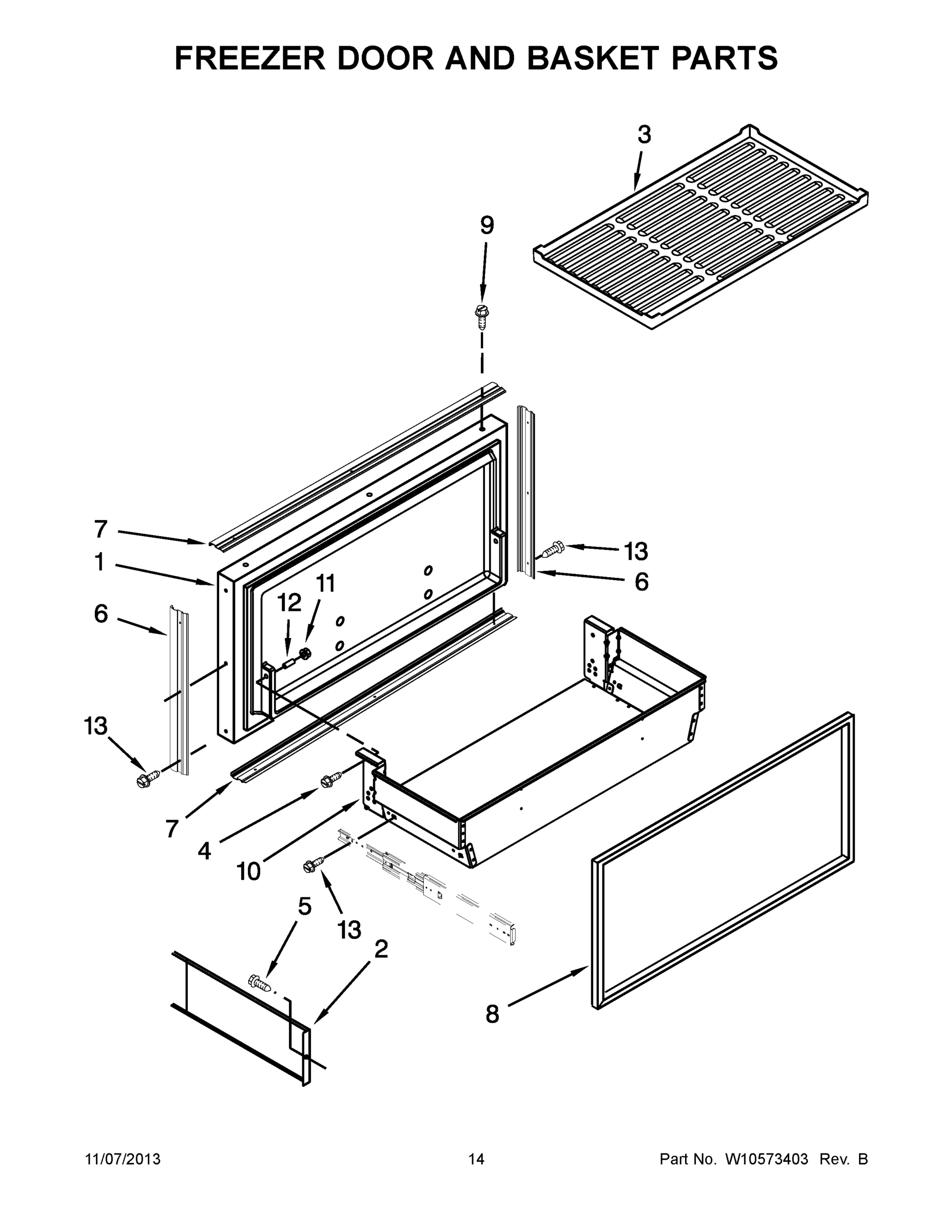 08 - FREEZER DOOR AND BASKET PARTS