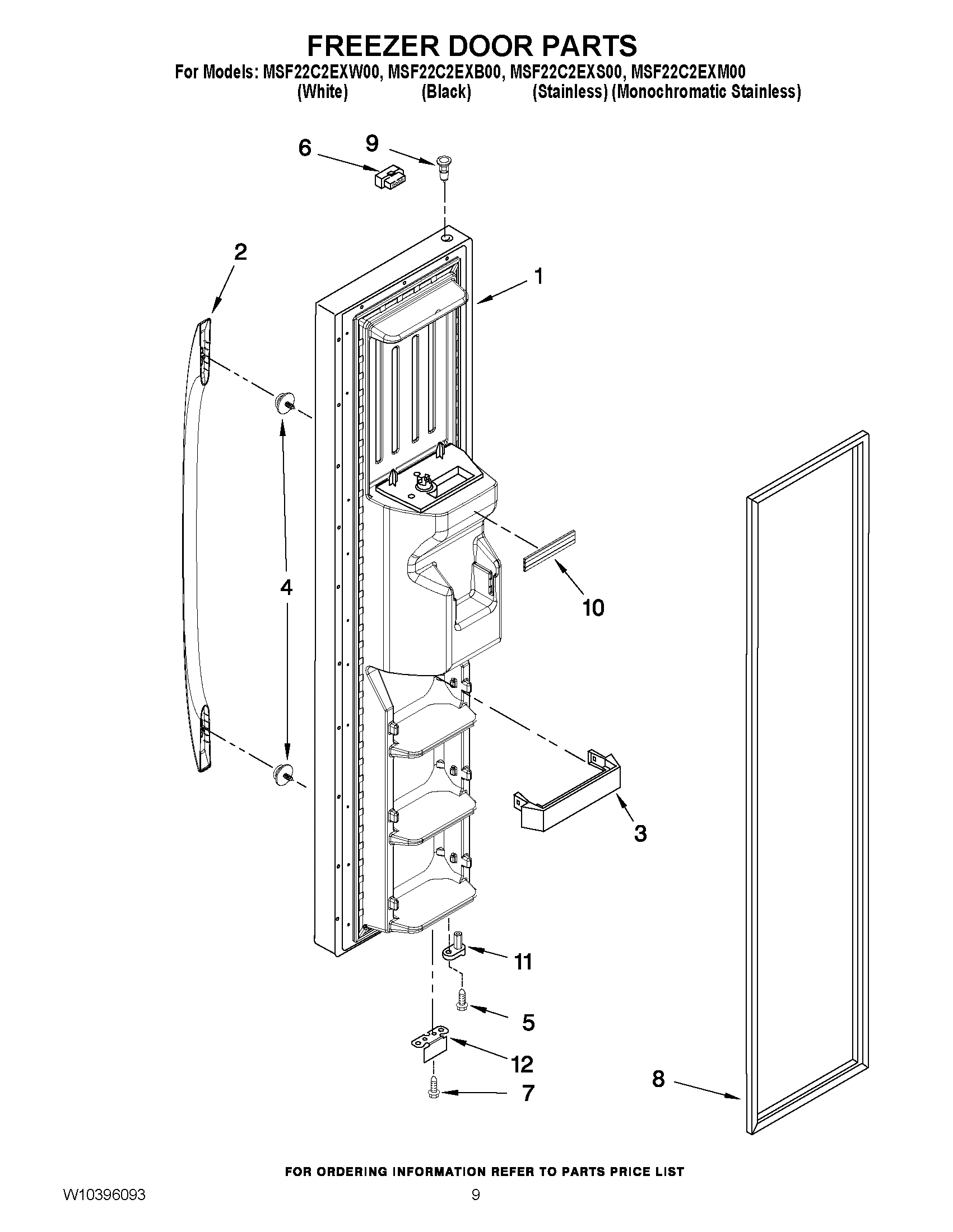 07 - FREEZER DOOR PARTS