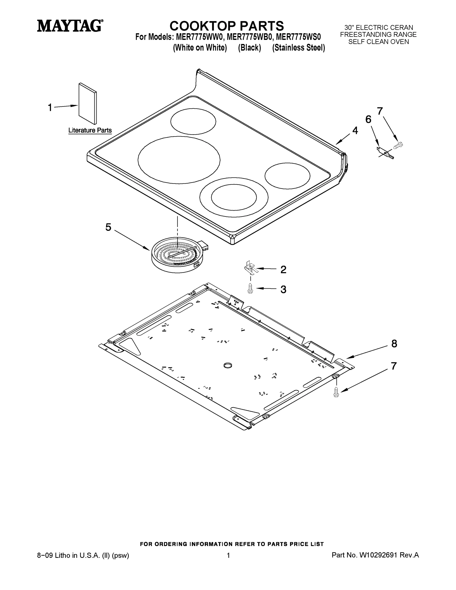 01 - COOKTOP PARTS
