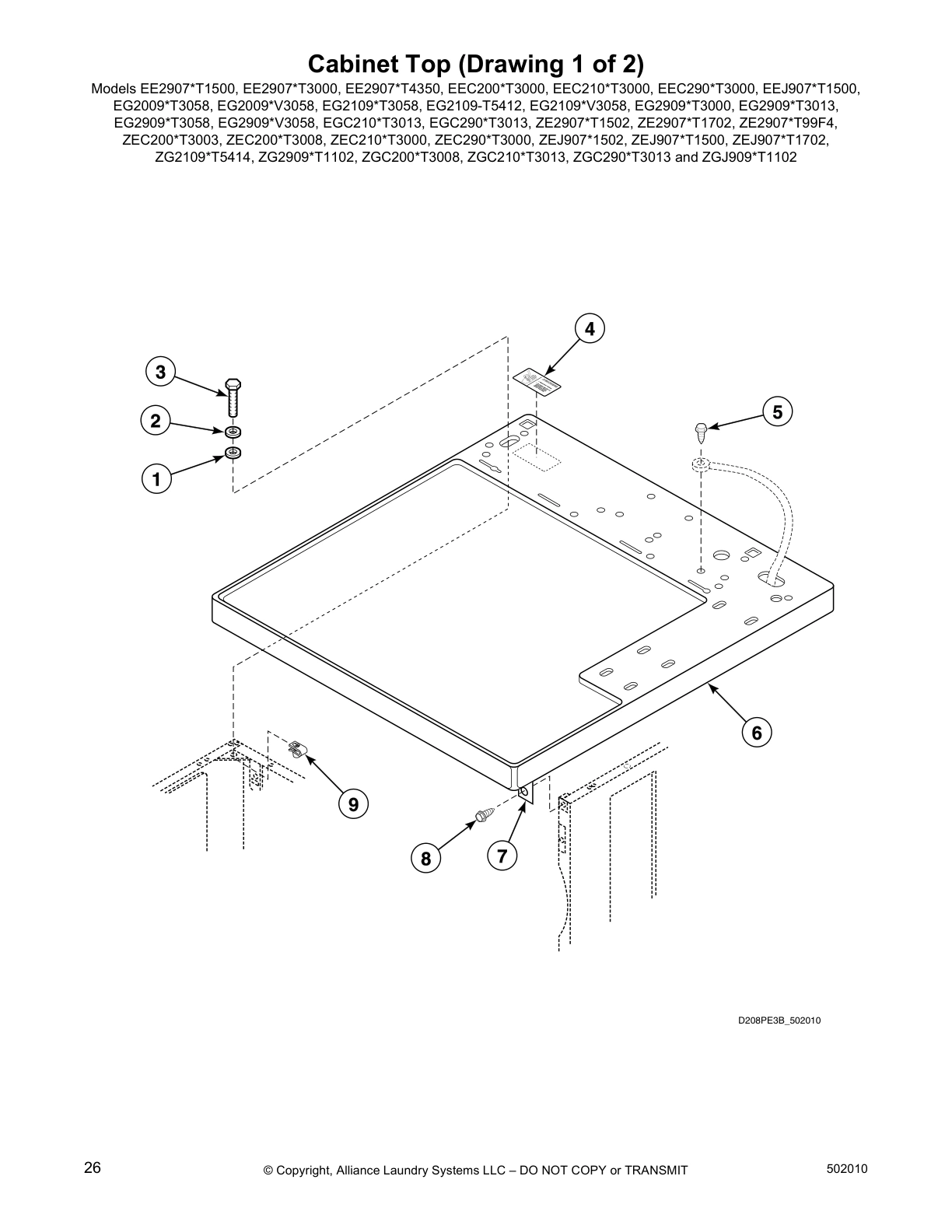 Cabinet Top (Drawing 1 of 2)