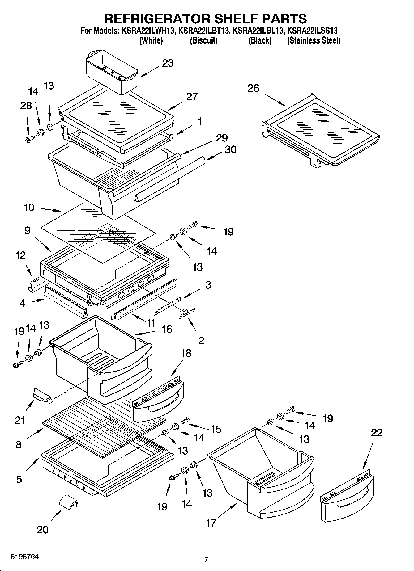 05 - REFRIGERATOR SHELF PARTS