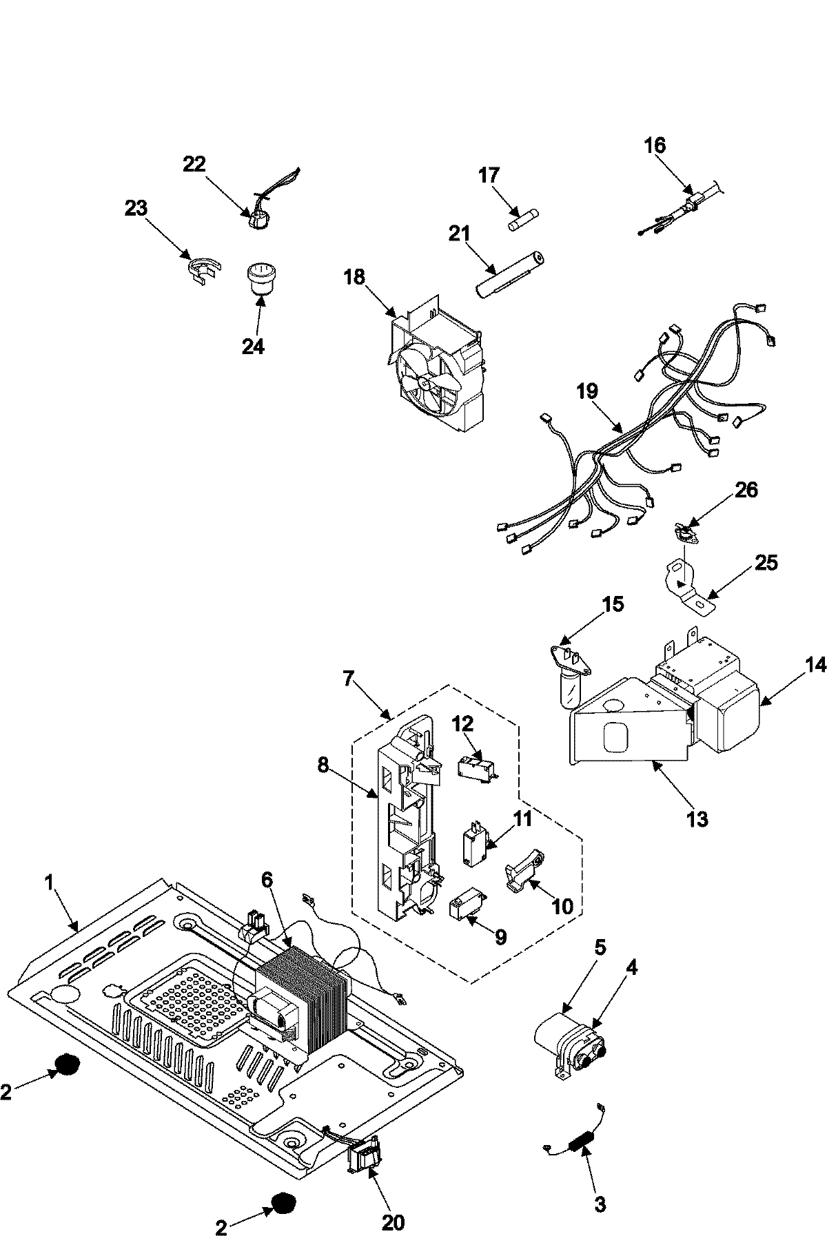 03 - INTERNAL CONTROL/LATCH ASSY/BASE