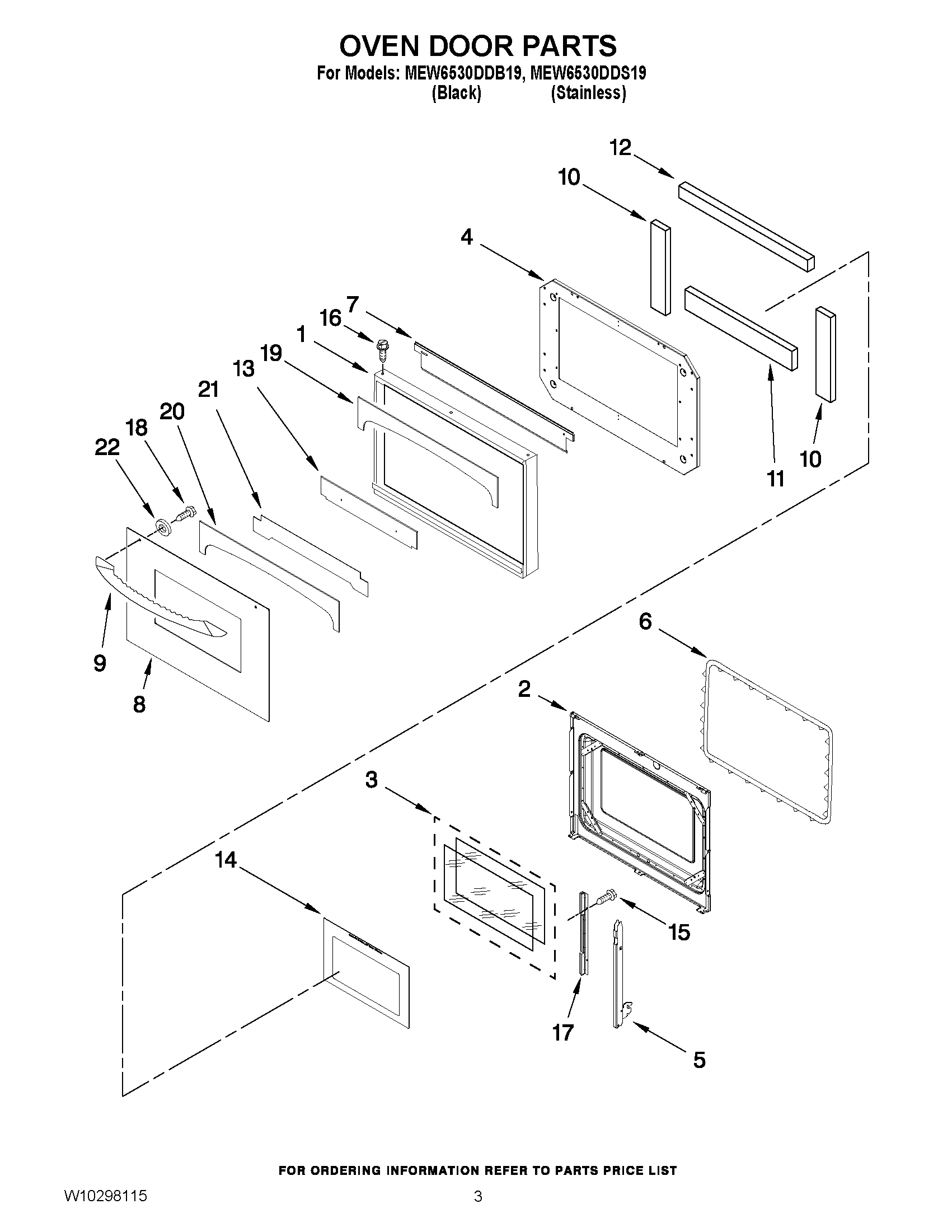 02 - OVEN DOOR PARTS