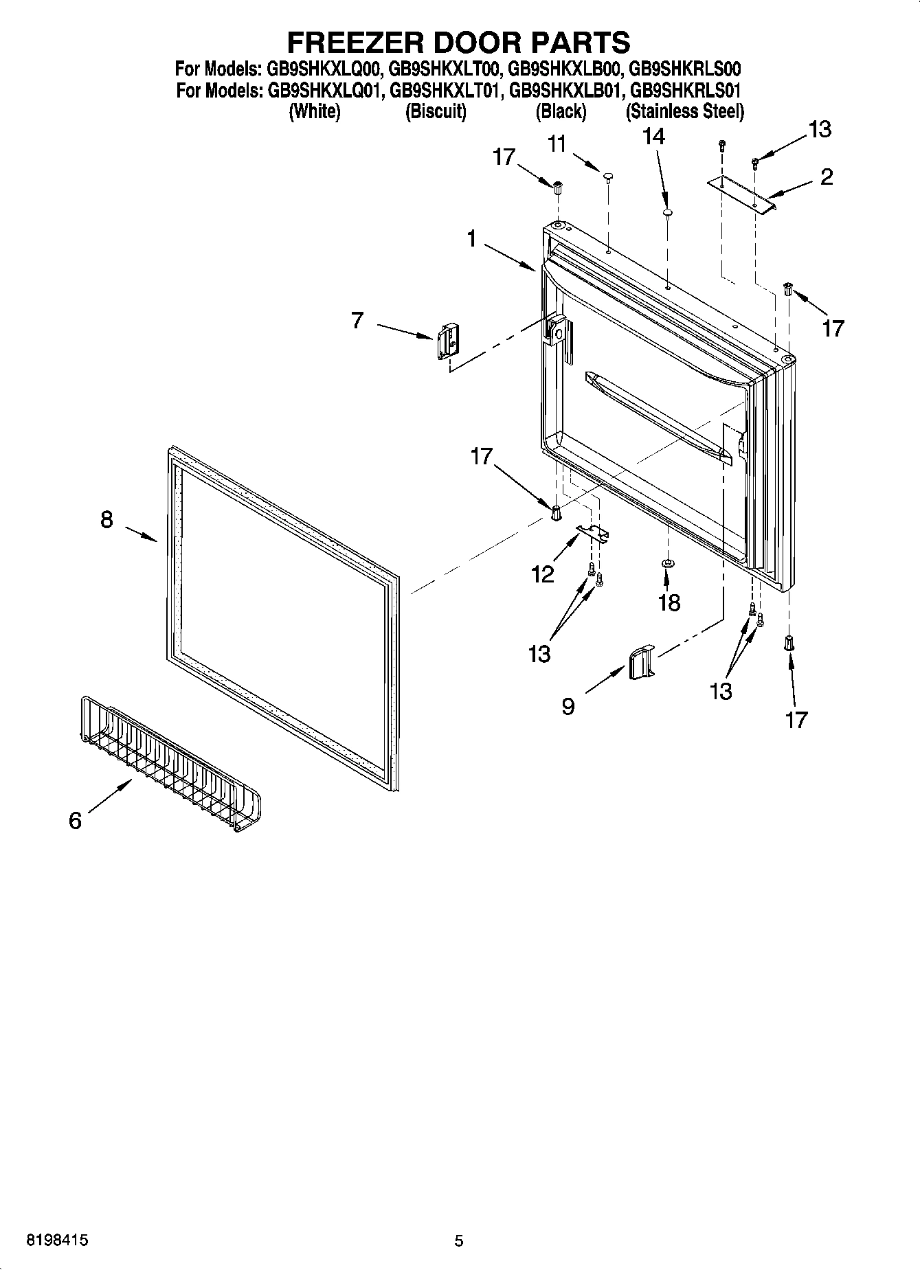 03 - FREEZER DOOR PARTS