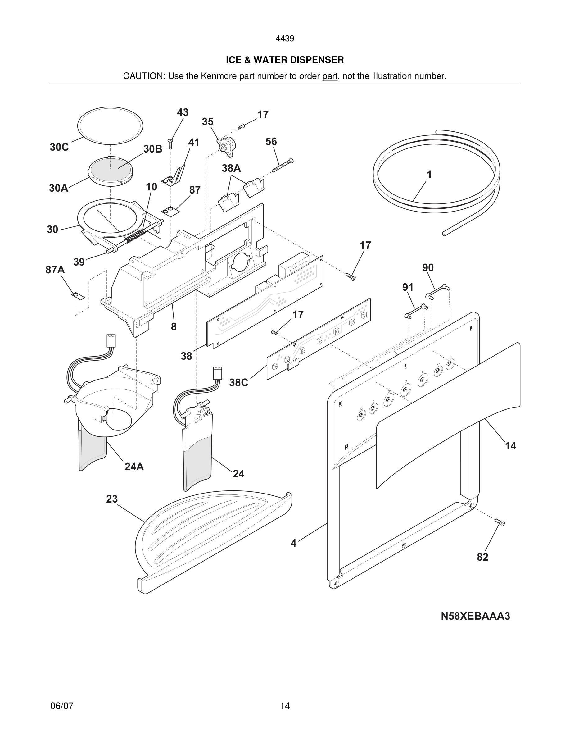15 - ICE & WATER DISPENSER