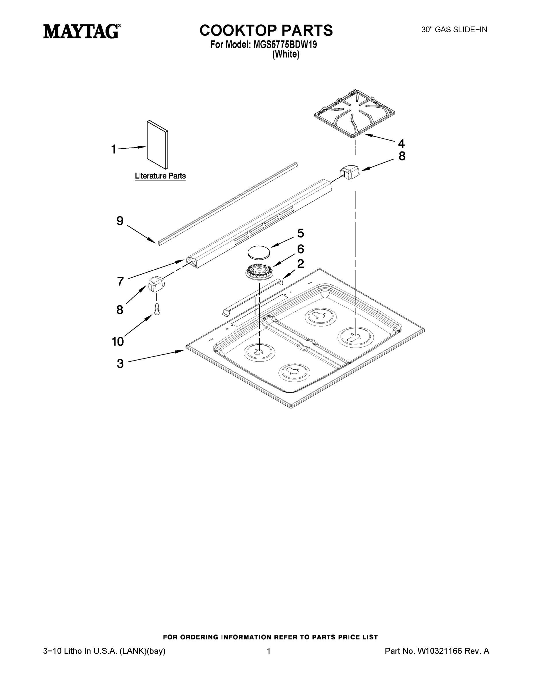 01 - COOKTOP PARTS