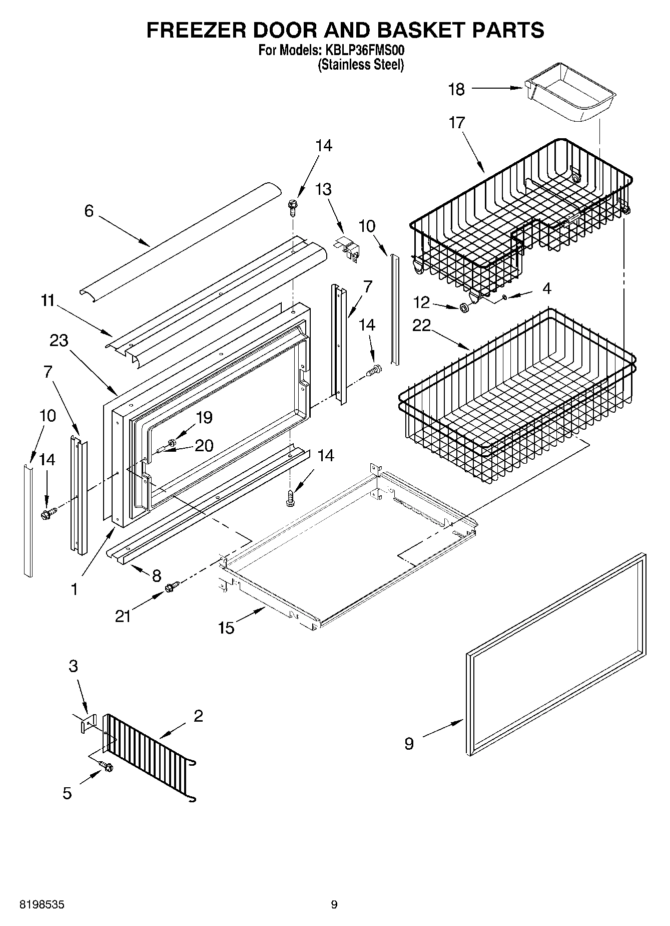 06 - FREEZER DOOR AND BASKET PARTS