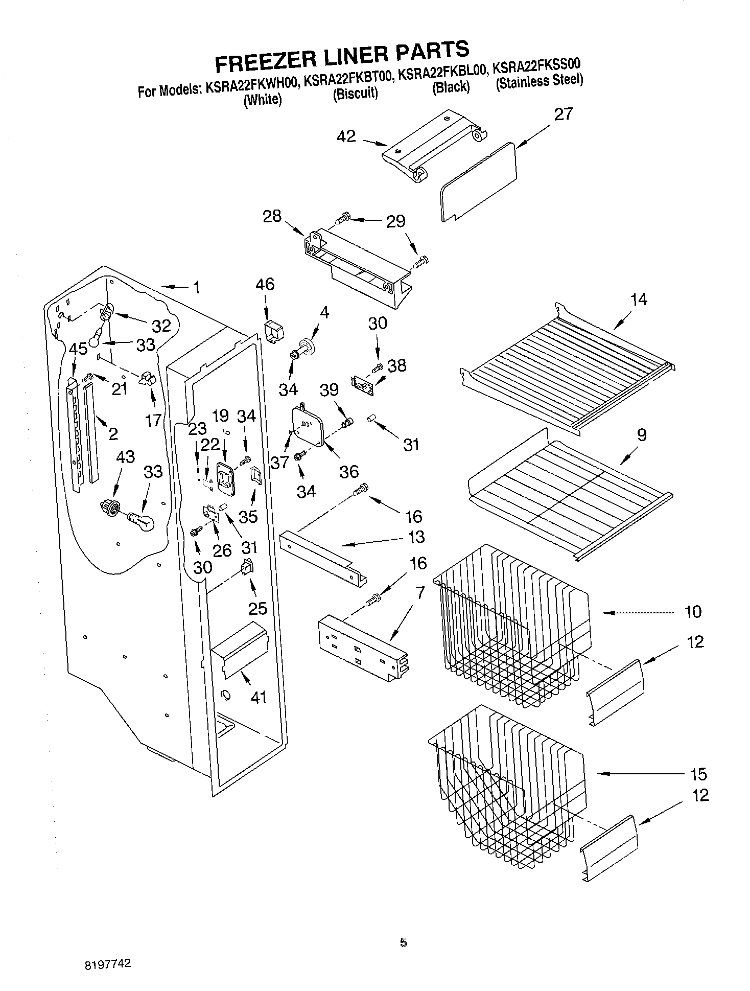 04 - FREEZER LINER PARTS