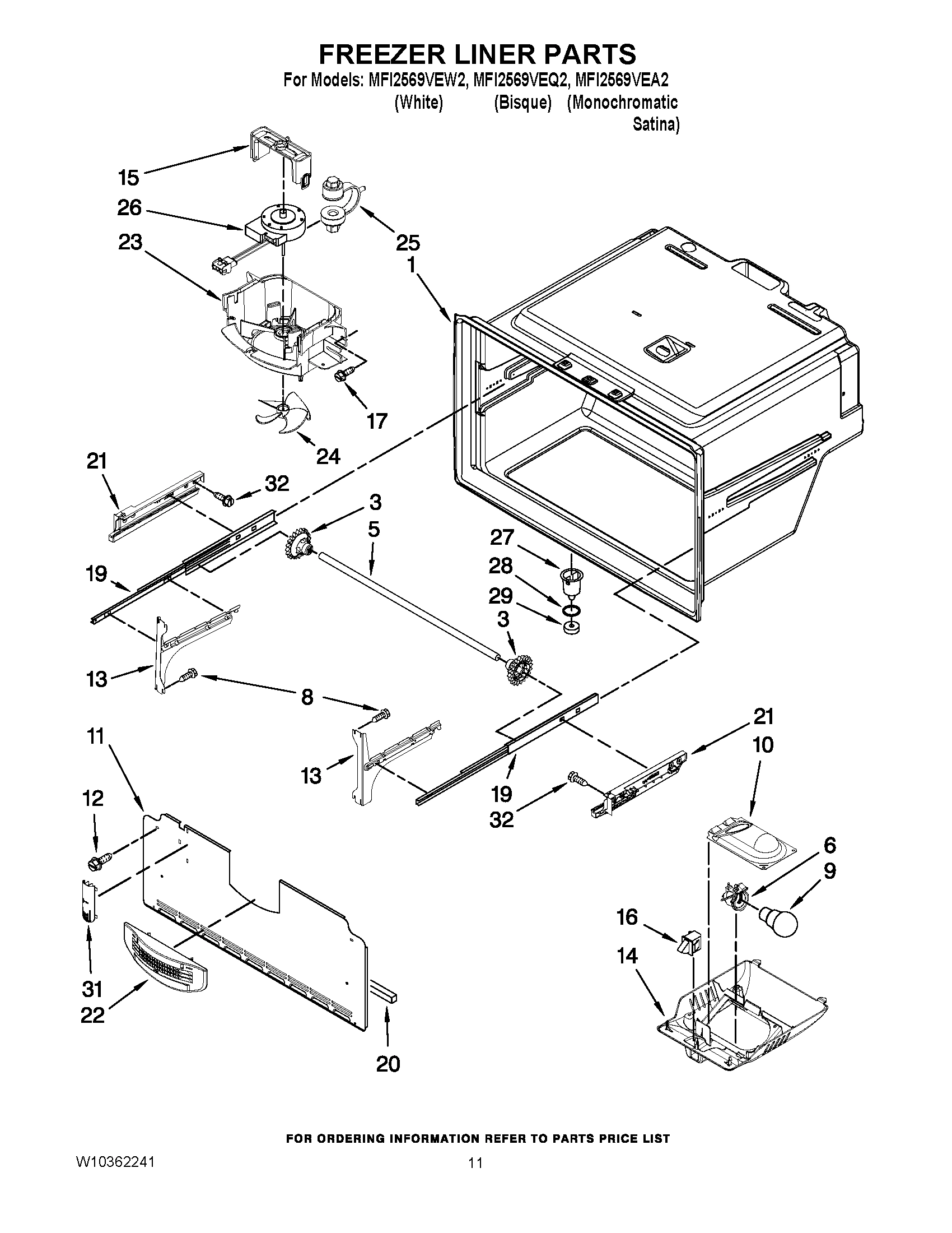 06 - FREEZER LINER PARTS