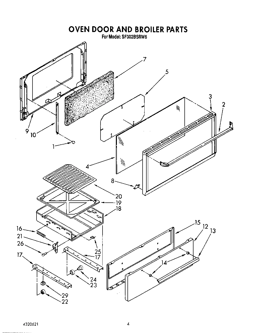 04 - OVEN DOOR AND BROILER