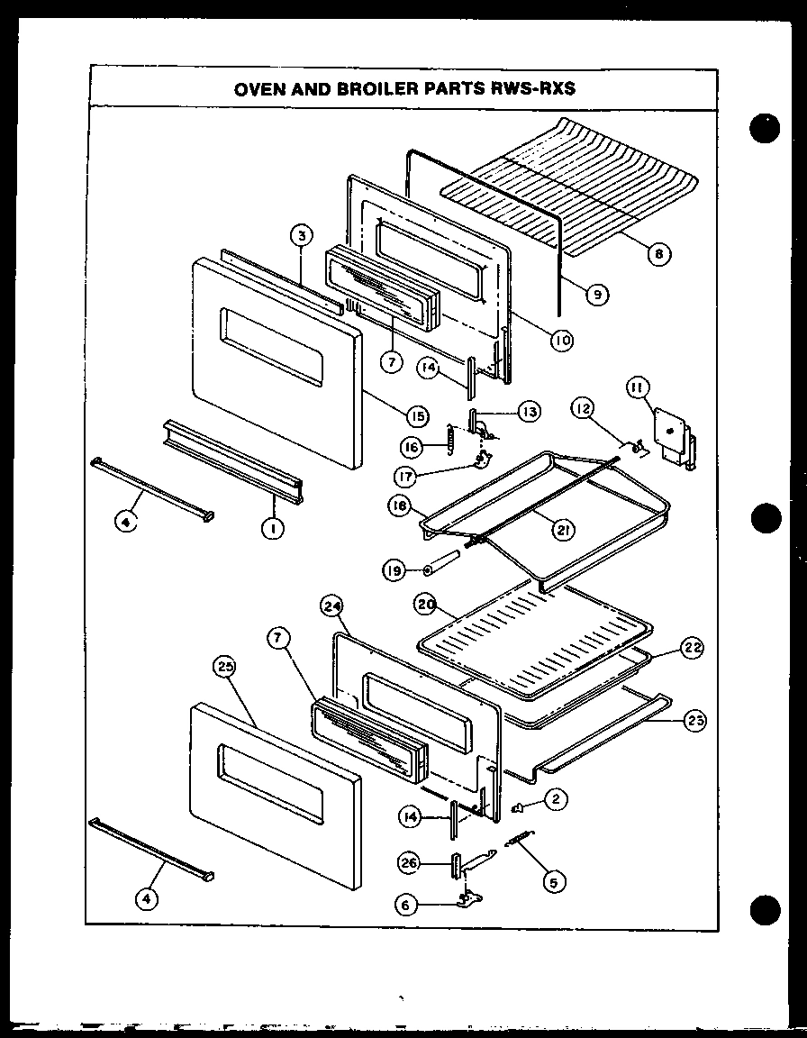 05 - OVEN AND BROILER PARTS RWS-RXS